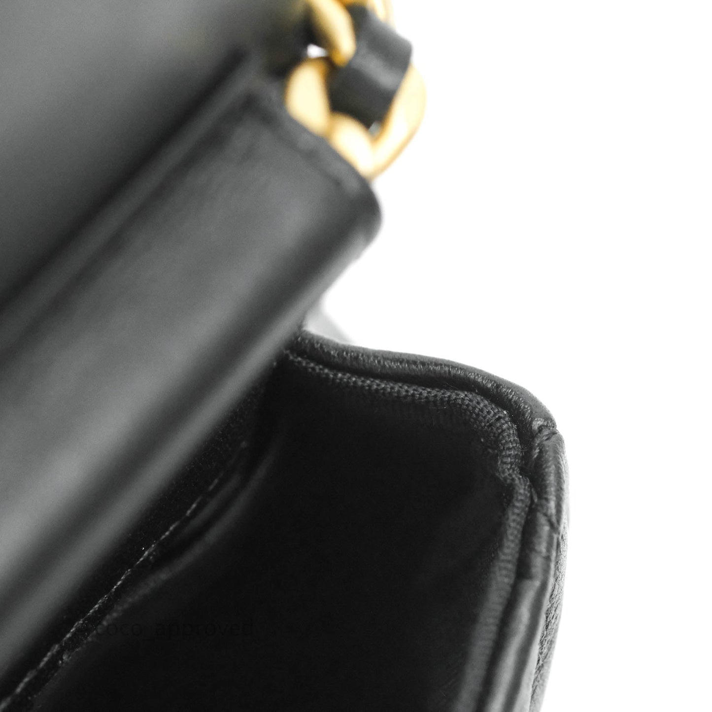 Chanel Clutch with Chain Black Calfskin Aged Gold Hardware