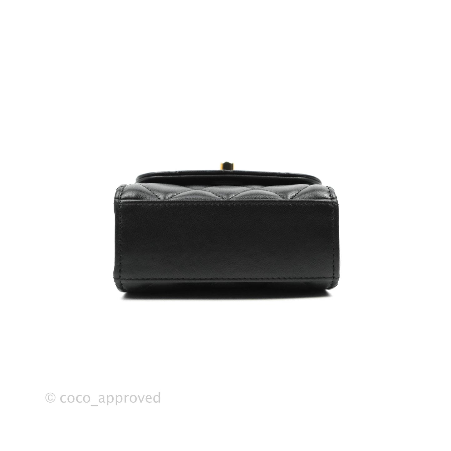 Chanel Small Quilted Trendy CC Clutch With Chain Black Lambskin Gold Hardware