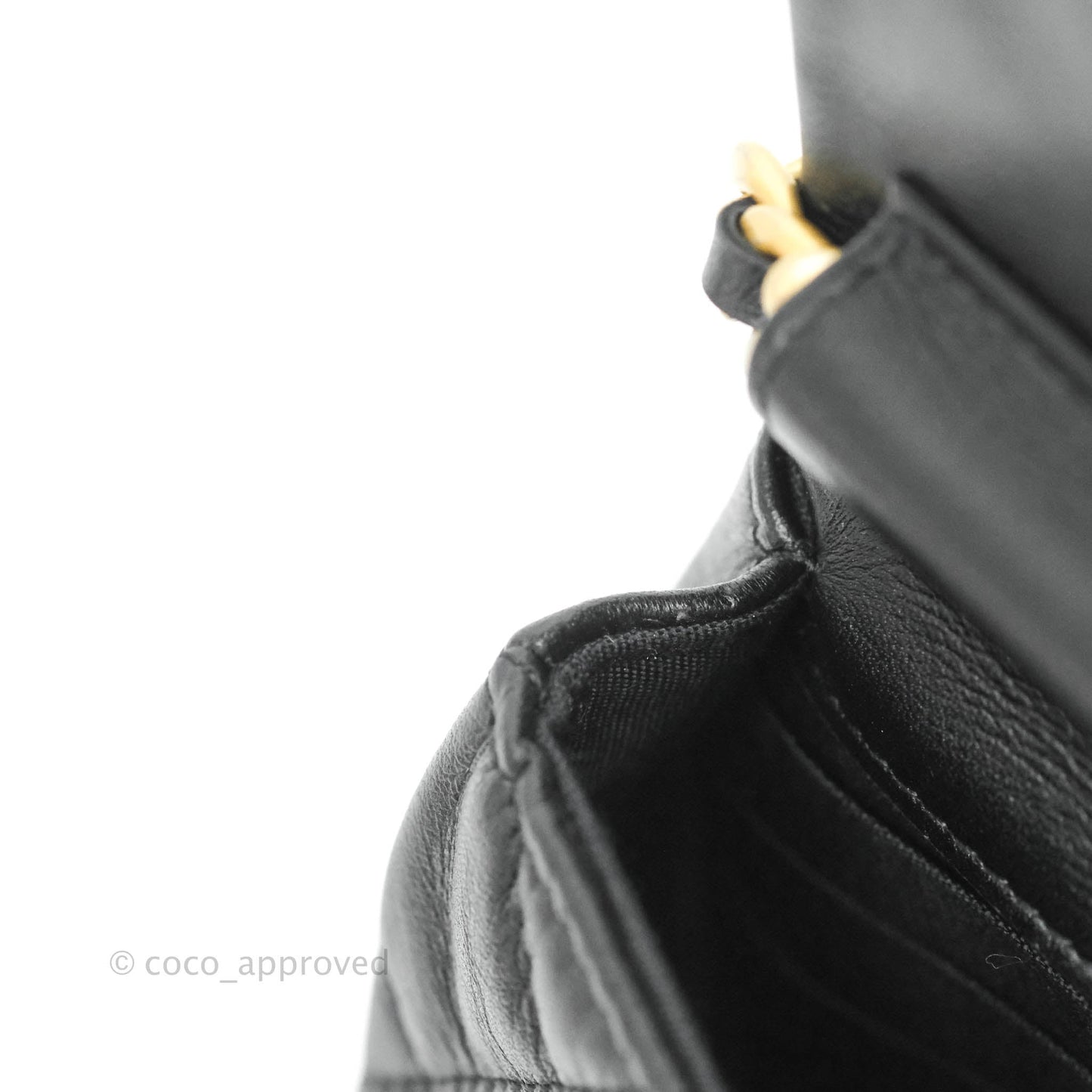 Chanel Clutch with Chain Black Calfskin Aged Gold Hardware