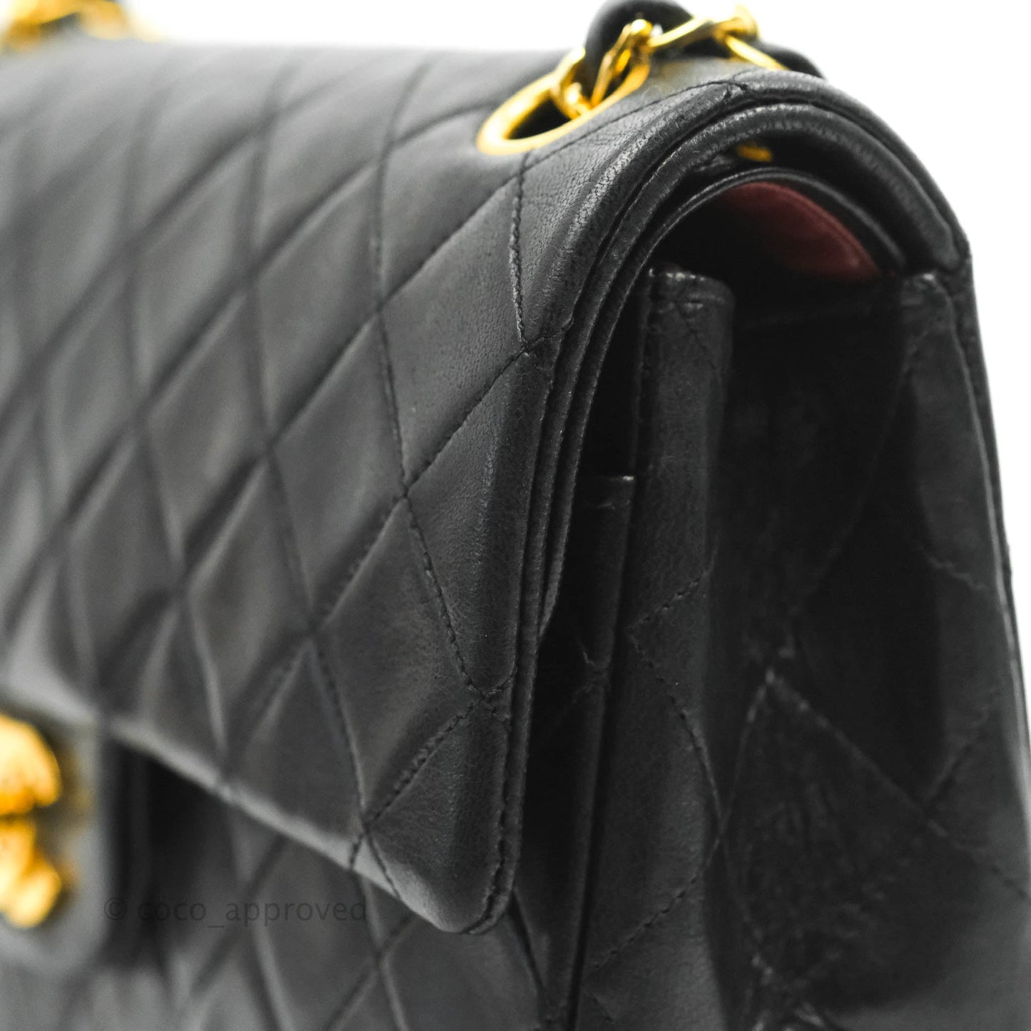 Chanel Classic Vintage Small S/M Flap Black Lambskin 24K Gold Hardware