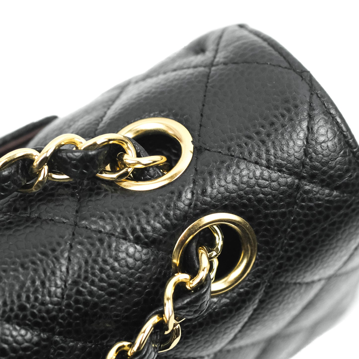 Chanel Classic M/L Medium Double Flap Black Caviar Gold Hardware