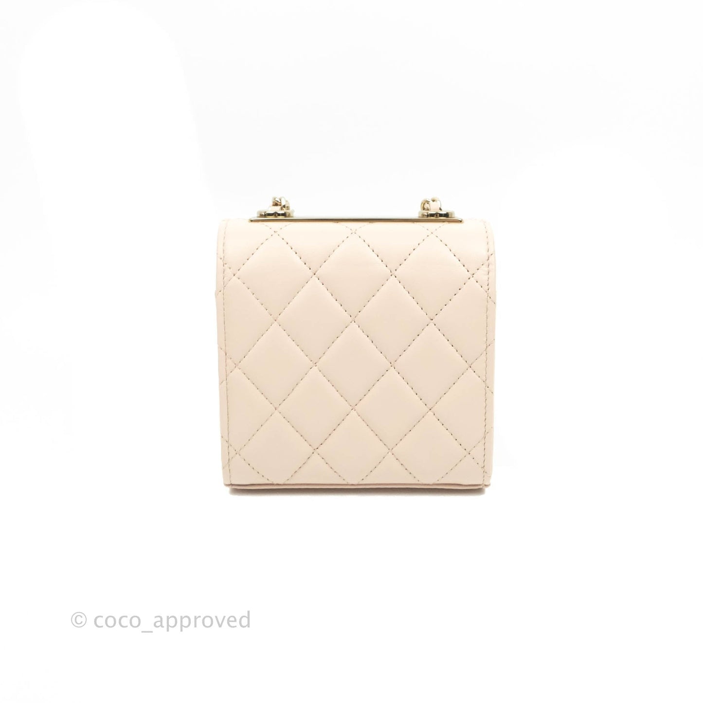Chanel Mini Quilted Trendy CC Clutch With Chain Rose Clair Pink Lambskin Gold Hardware