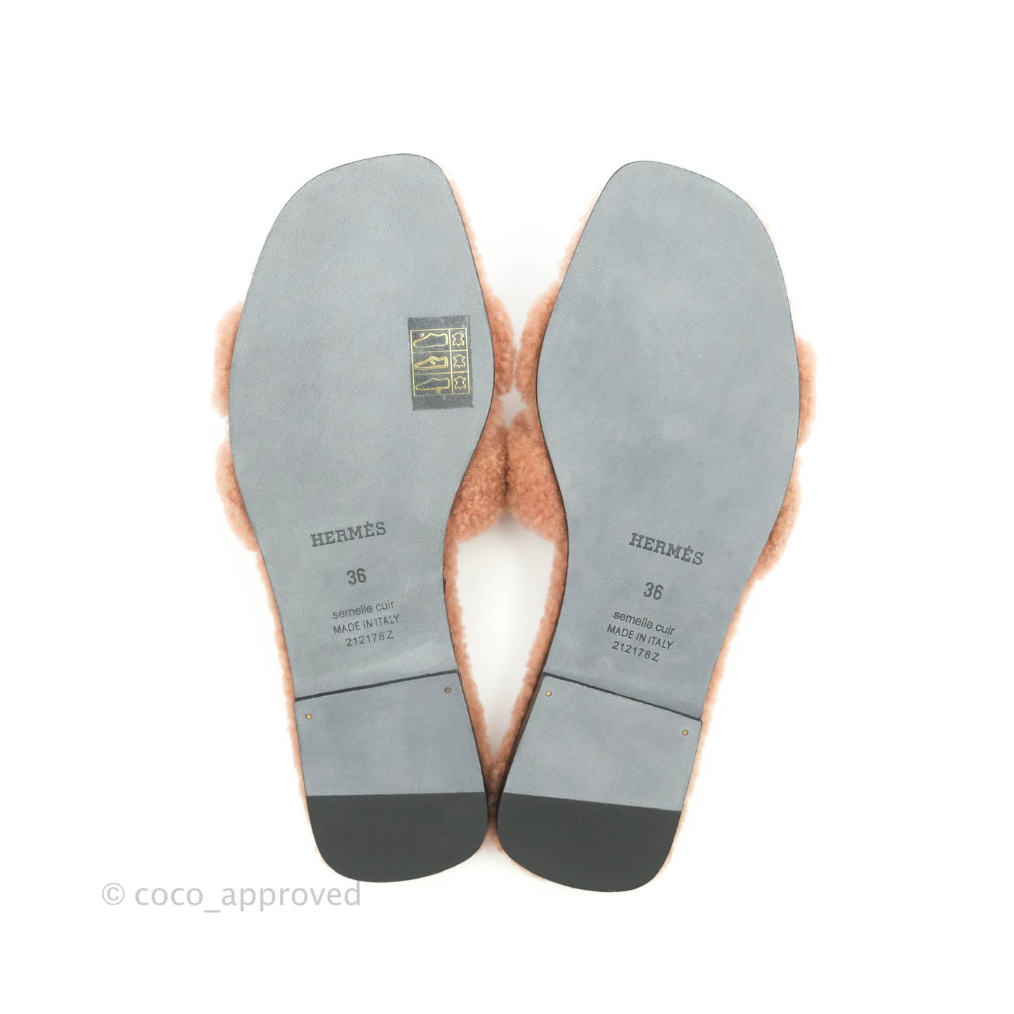 Hermès Teddy Oran Sandals in Rose Aube Size 36