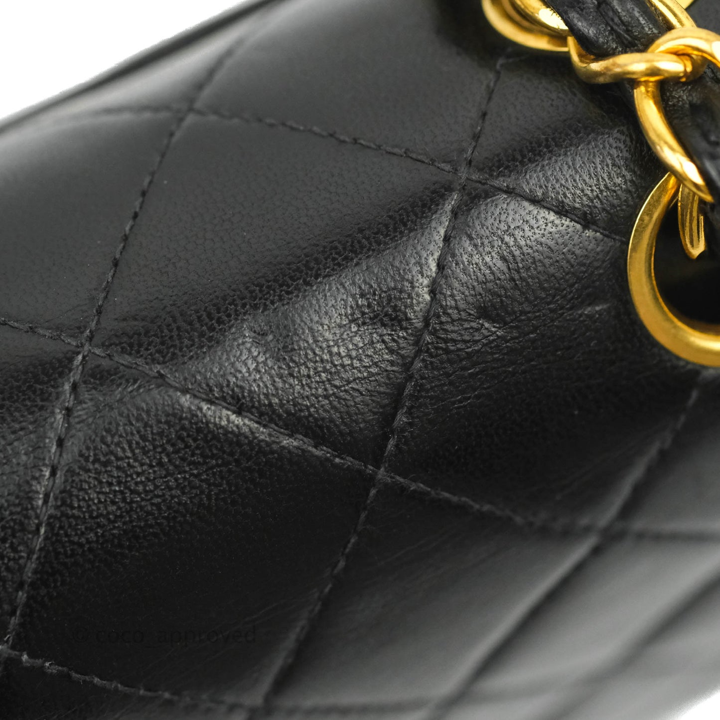 Chanel Vintage Classic M/L Medium Double Flap Black Lambskin 24K Gold Hardware