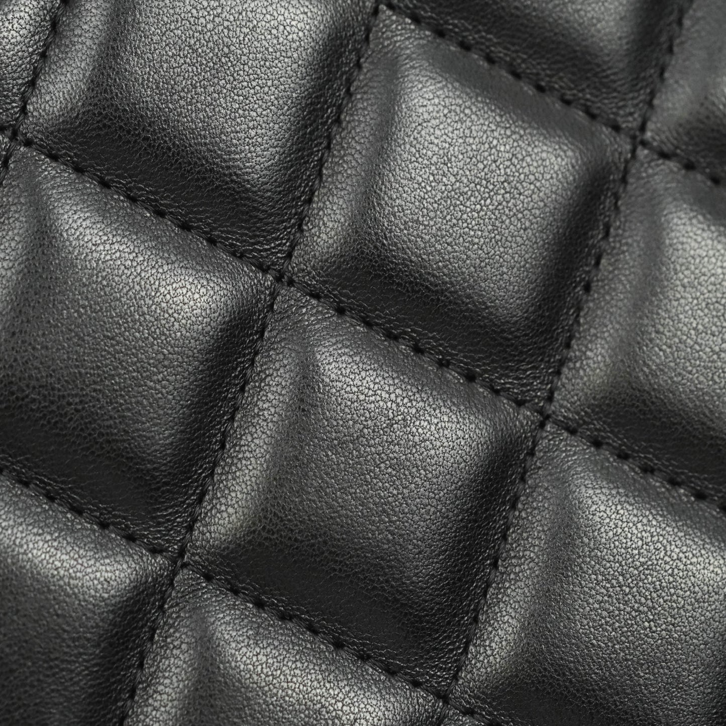 Chanel Quilted Clutch with Chain Black Lambskin Silver Hardware