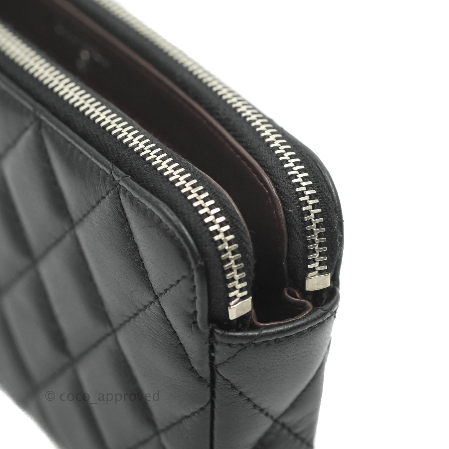 Chanel Classic Small Clutch With Chain Black Lambskin Silver Hardware