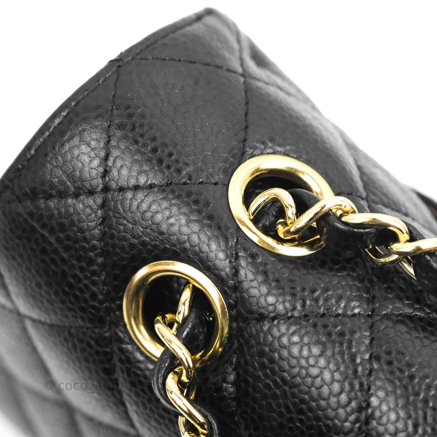 Chanel Classic M/L Medium Double Flap Black Caviar Gold Hardware