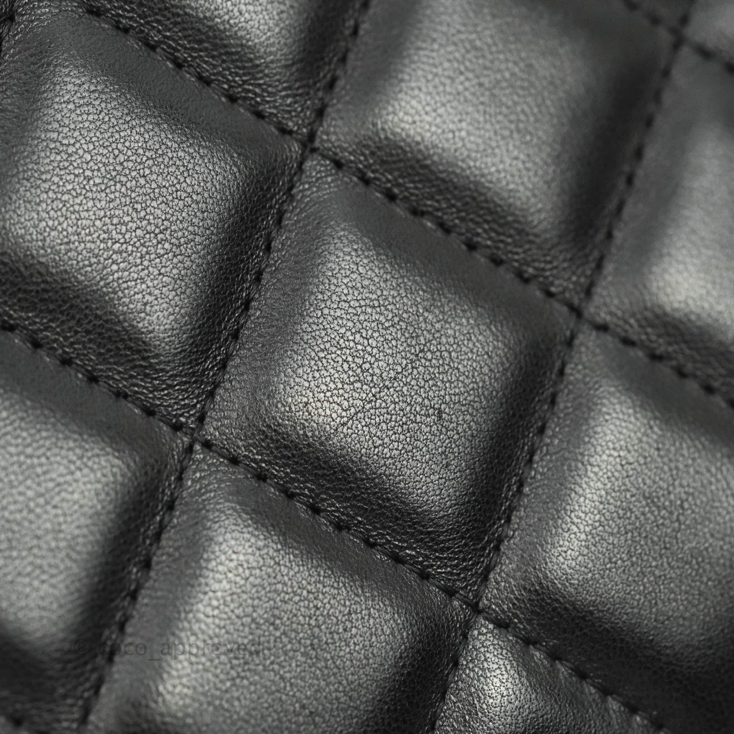 Chanel Quilted Clutch with Chain Black Lambskin Silver Hardware