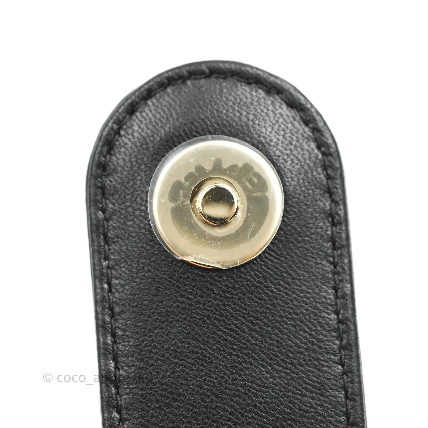 Chanel Quilted Round Vanity Clutch With Chain Black Lambskin Gold Hardware