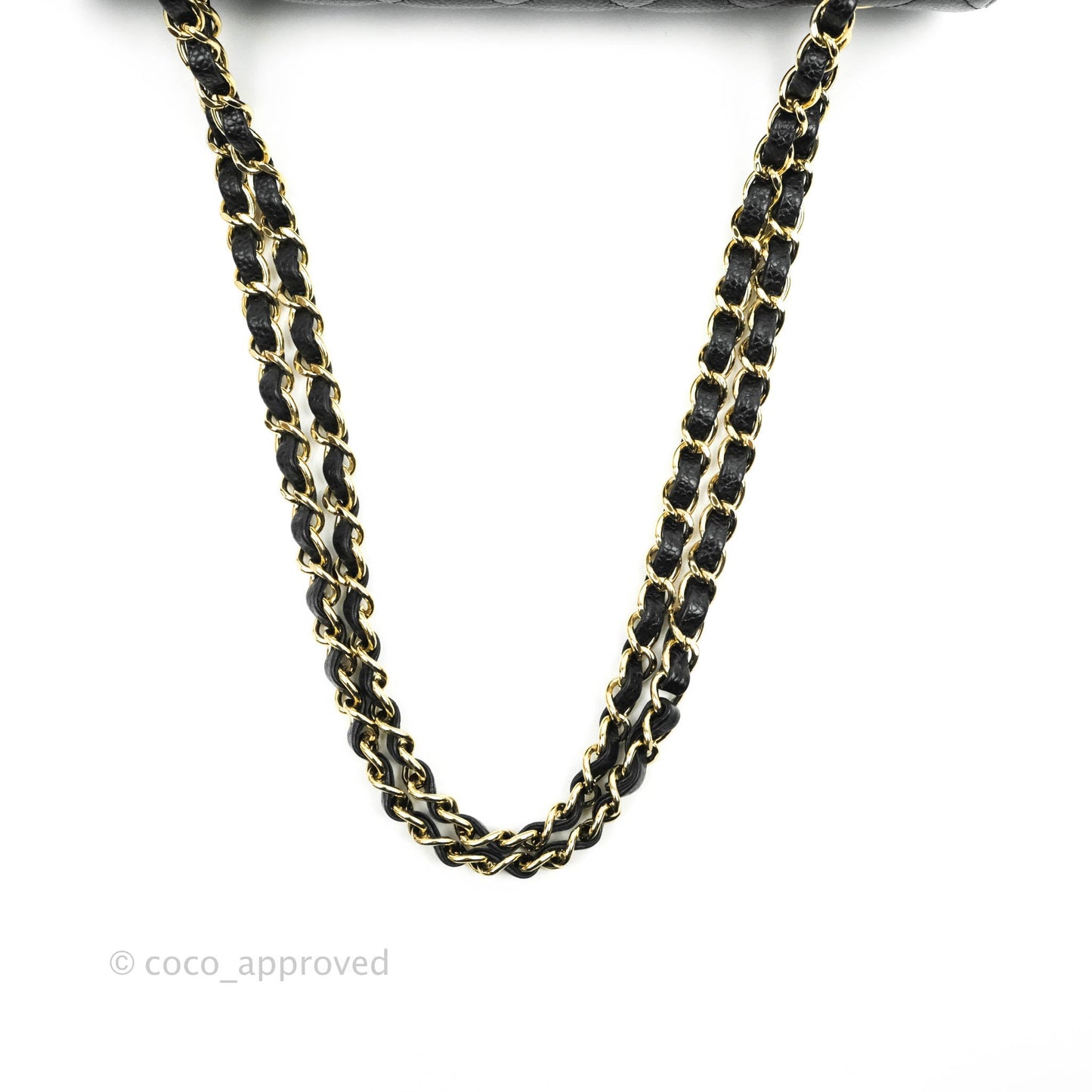 Chanel Classic M/L Medium Double Flap Black Caviar Gold Hardware