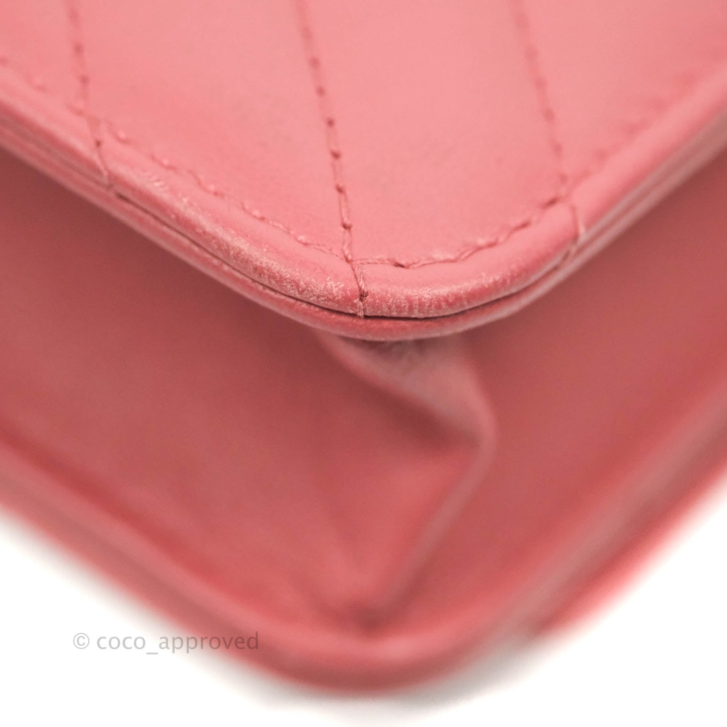 Chanel Trendy CC WOC Wallet on Chain Chevron Pink Lambskin Gold Hardware