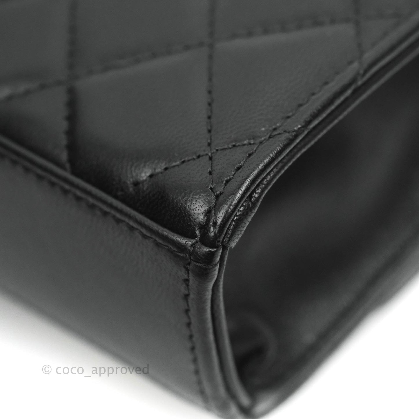 Chanel Small Quilted Trendy CC Clutch With Chain Black Lambskin Gold Hardware