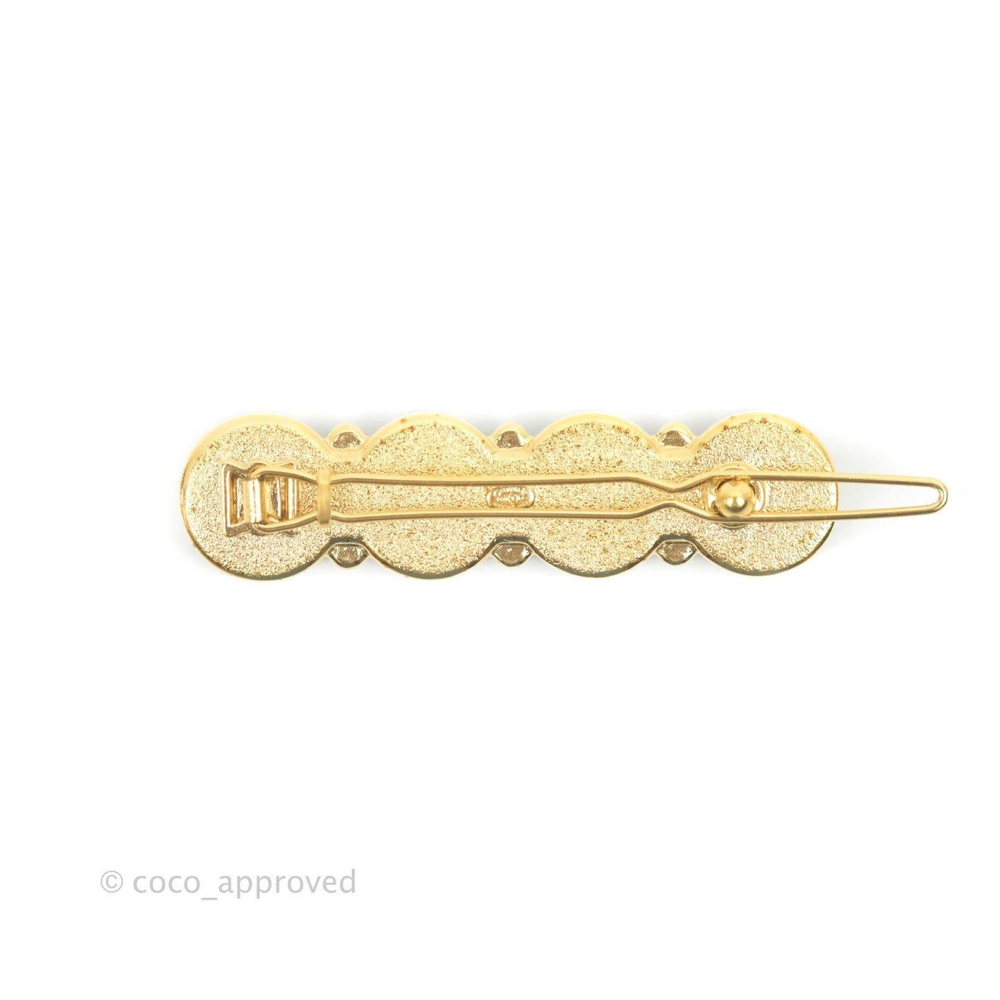 Chanel Clip Barrette Gold Black Crystal 20B