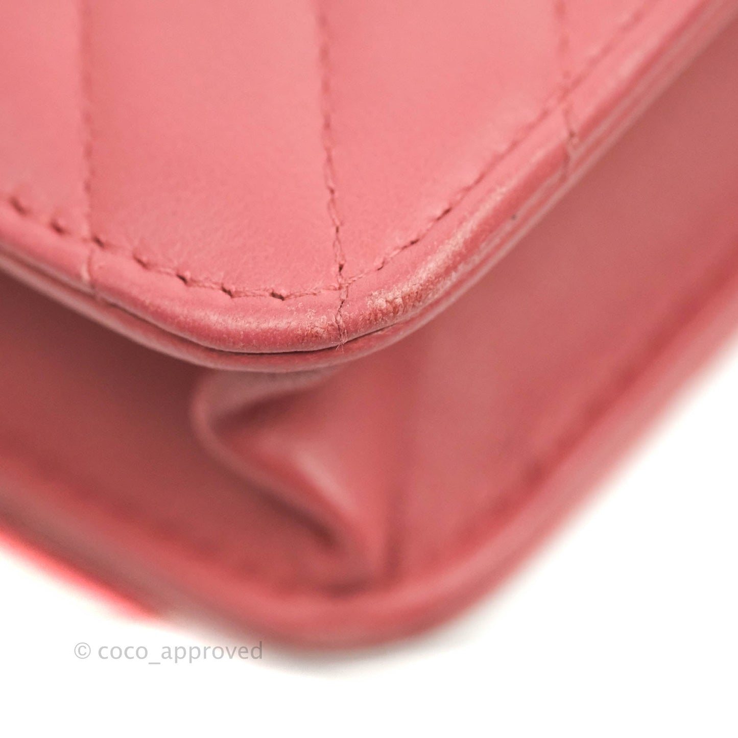 Chanel Trendy CC WOC Wallet on Chain Chevron Pink Lambskin Gold Hardware
