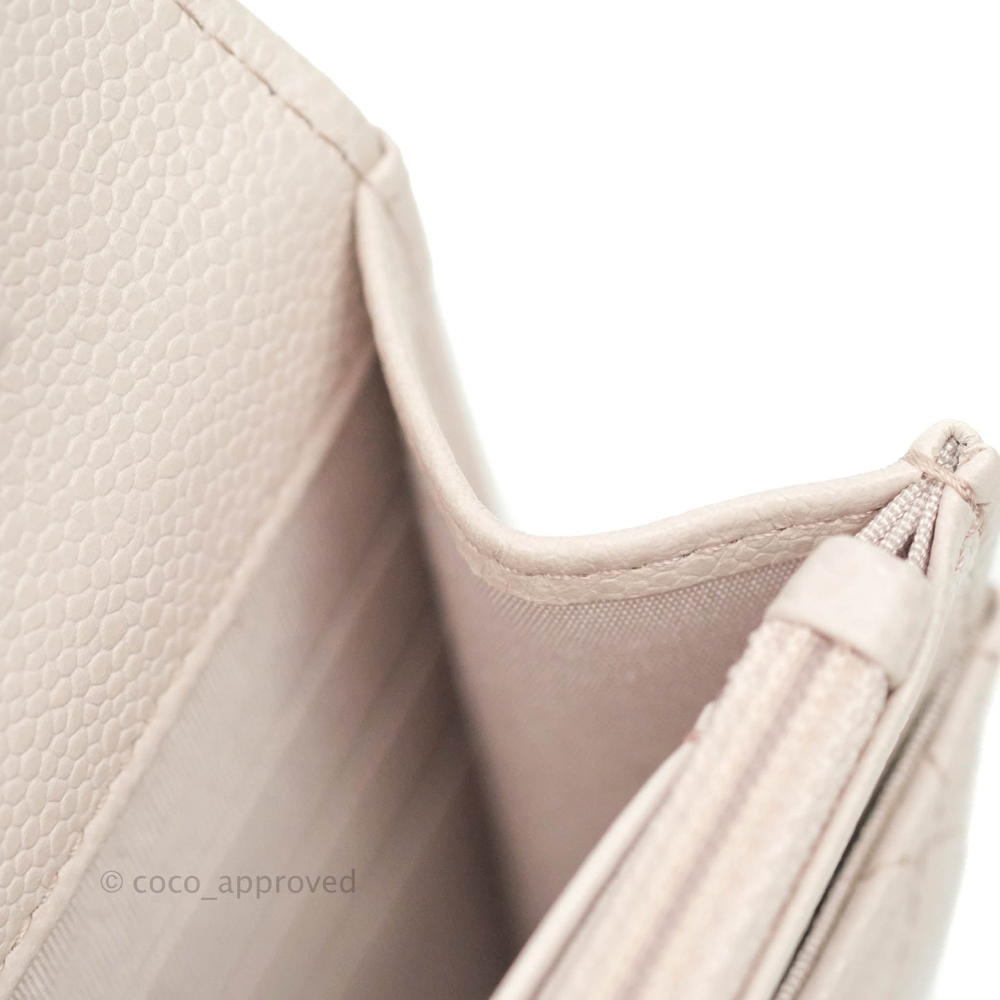Chanel Quilted WOC Lilac Caviar CC Coco Chain Gold Hardware