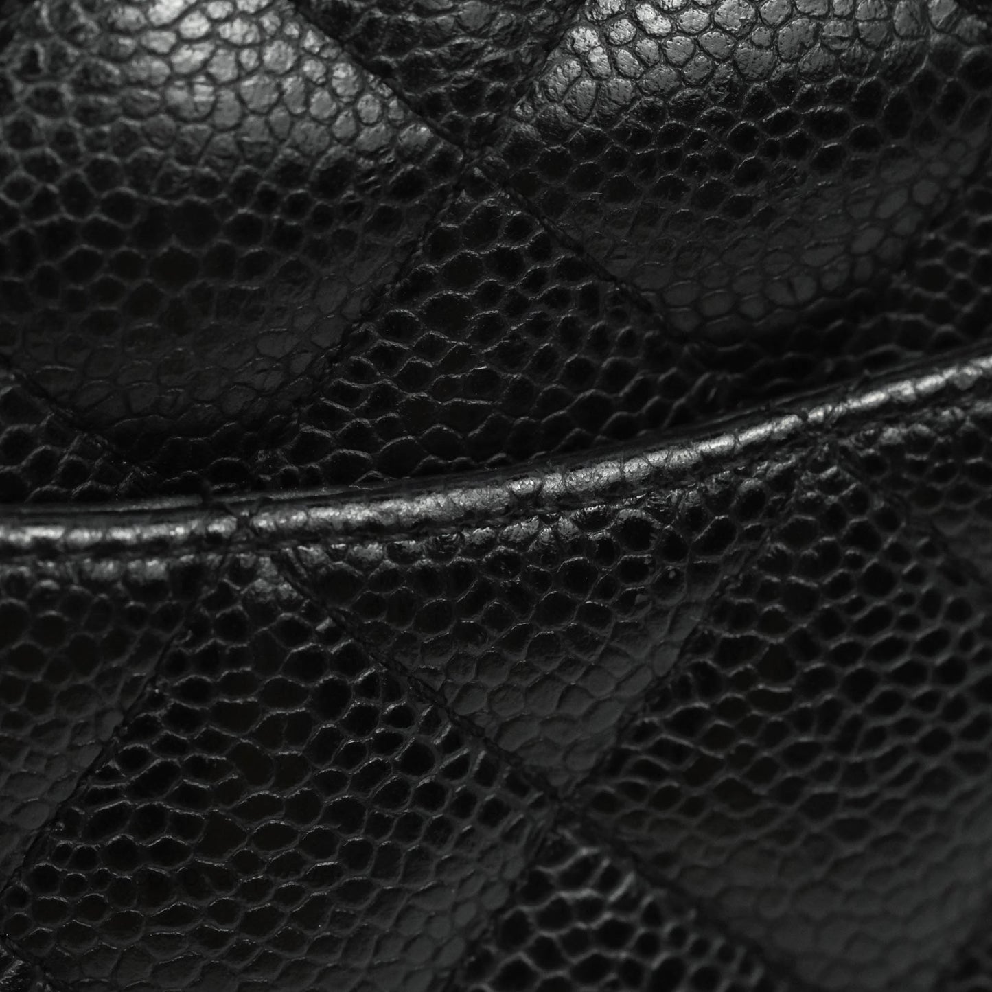 Chanel Mini Square Quilted Black Caviar Silver Hardware