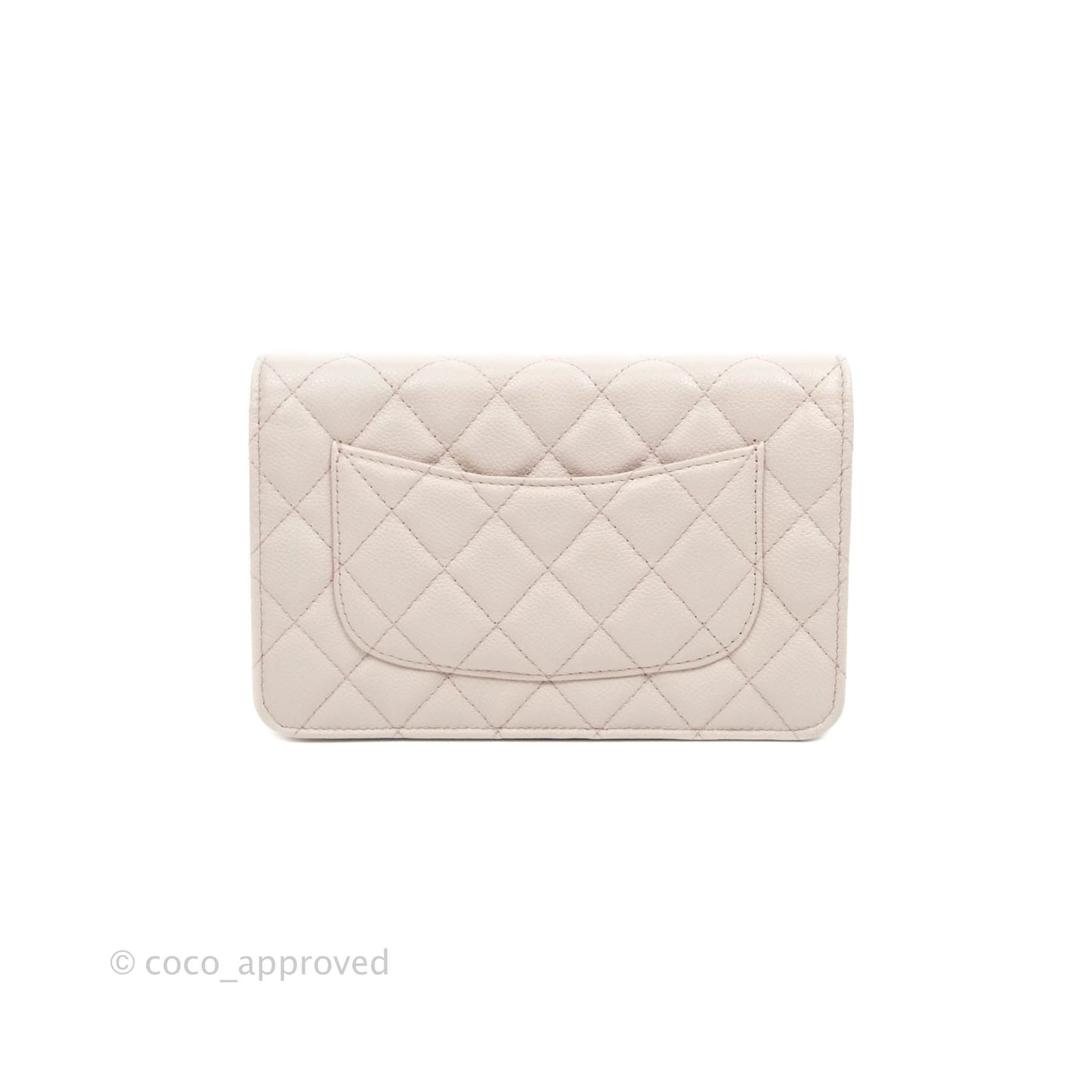 Chanel Quilted WOC Lilac Caviar CC Coco Chain Gold Hardware