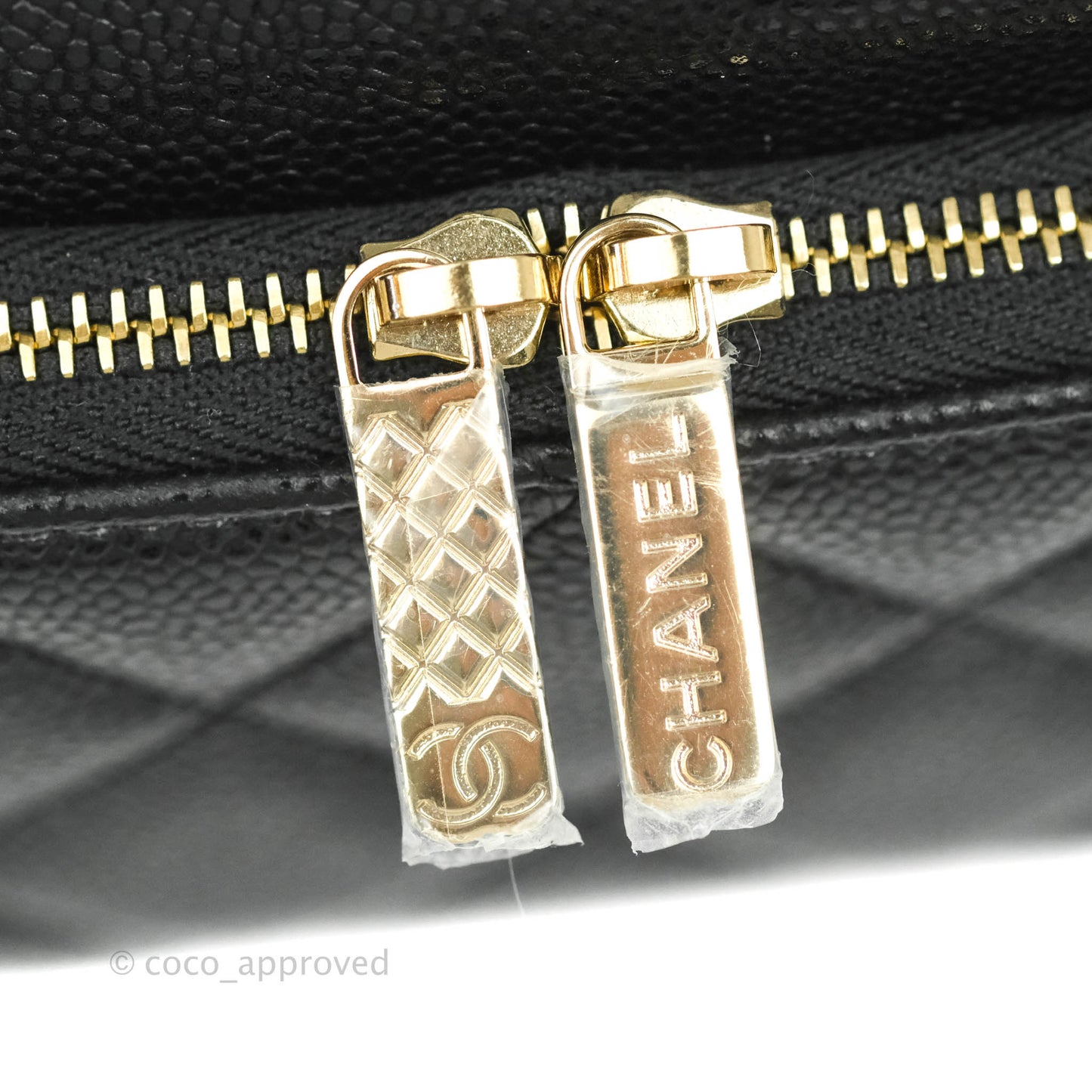 Chanel Business Affinity Drawstring Bucket Bag Black Caviar Gold Hardware 21P