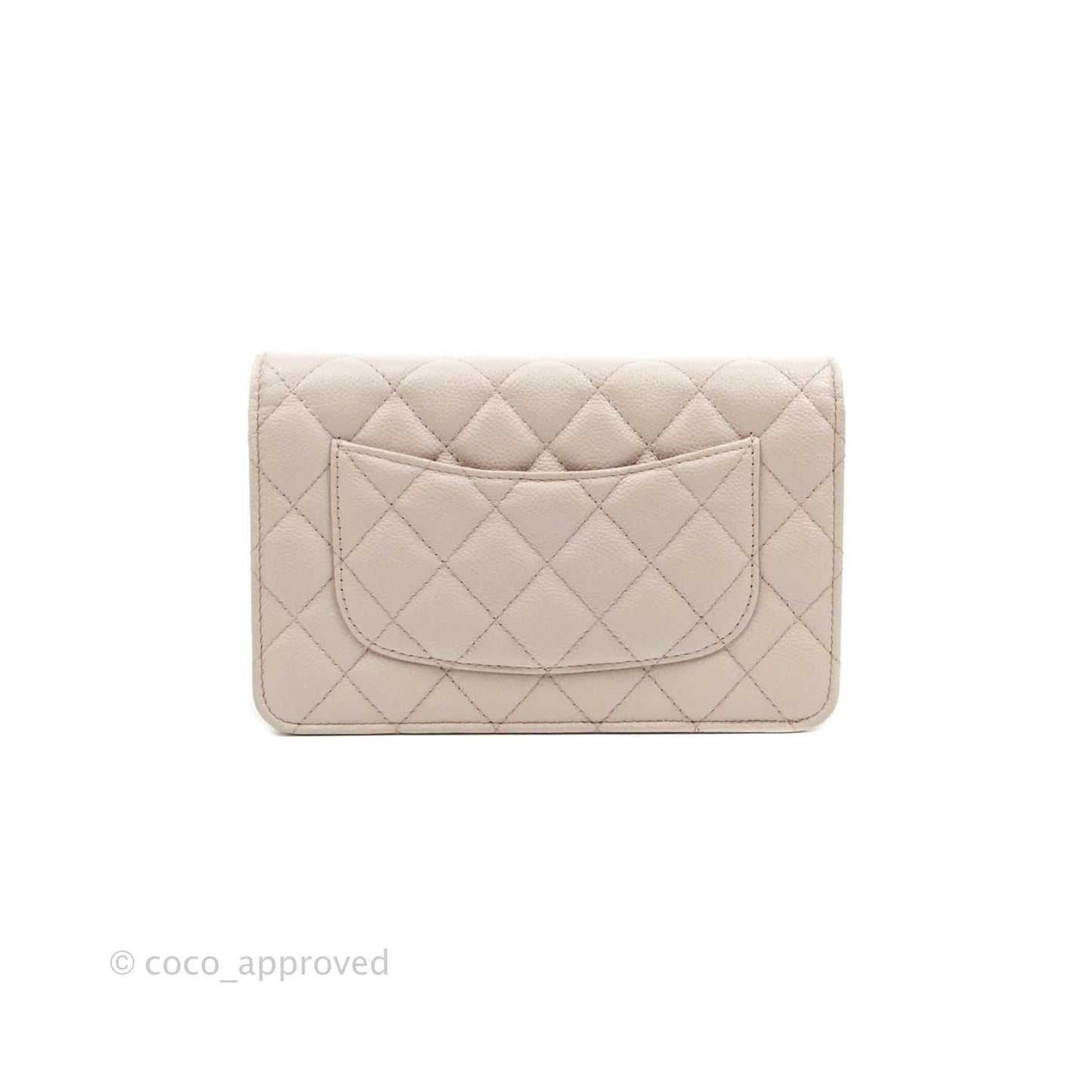 Chanel Quilted WOC Lilac Caviar CC Coco Chain Gold Hardware