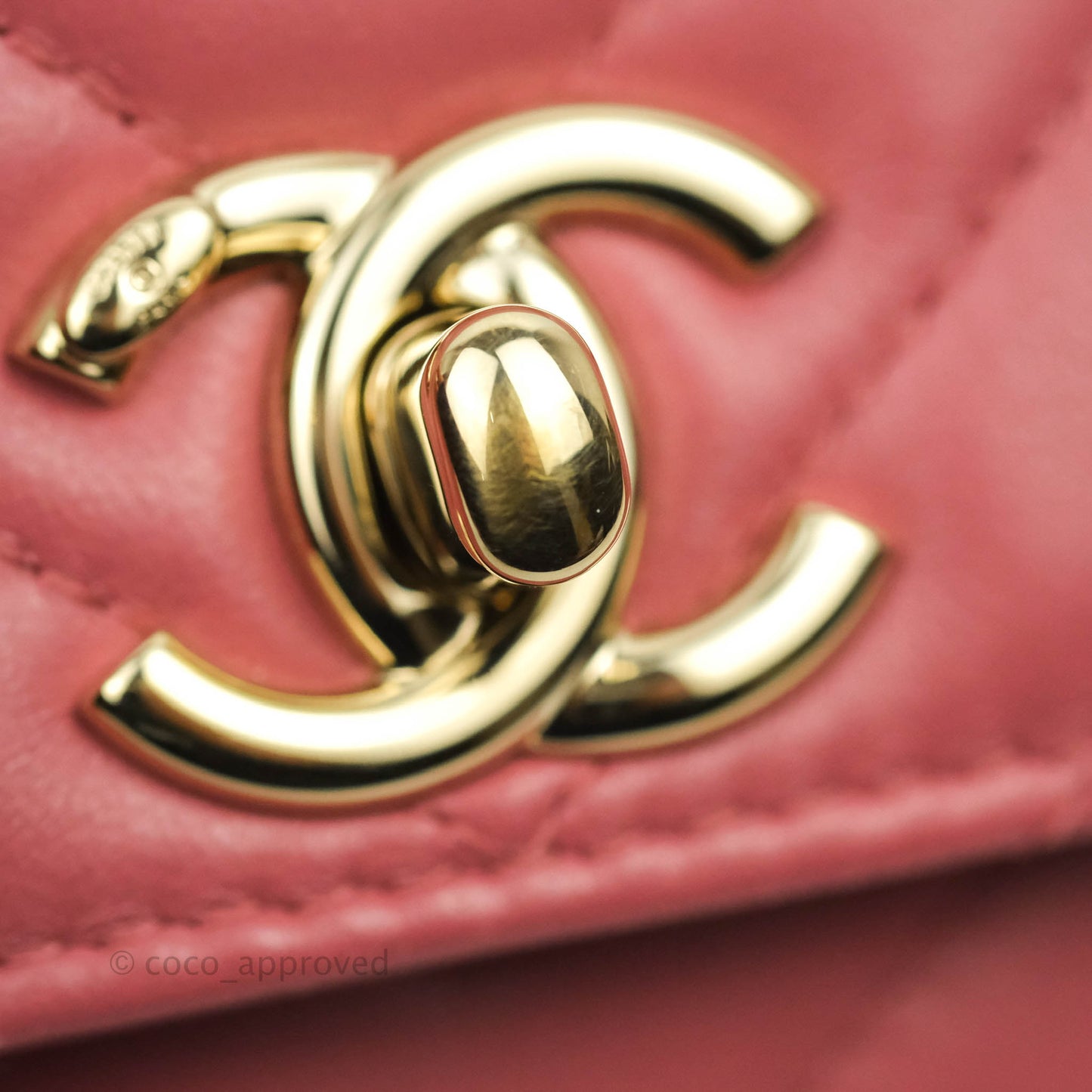 Chanel Trendy CC WOC Wallet on Chain Chevron Pink Lambskin Gold Hardware
