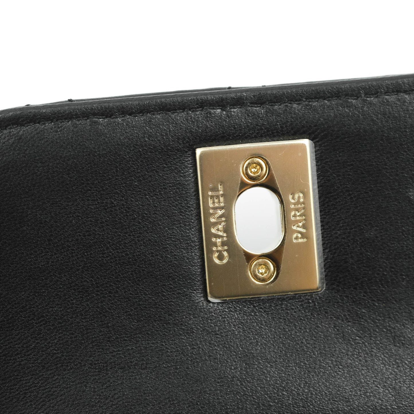 Chanel Small Quilted Trendy CC Clutch With Chain Black Lambskin Gold Hardware