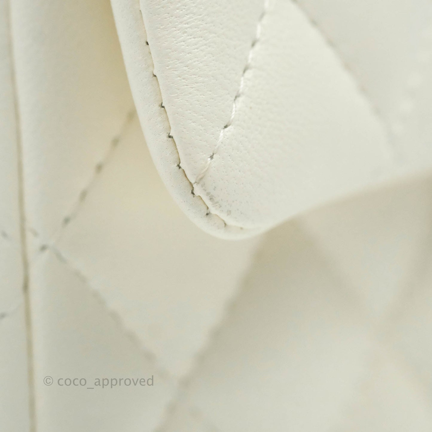 Chanel Quilted Mini Rectangular Flap White Lambskin Gold Hardware