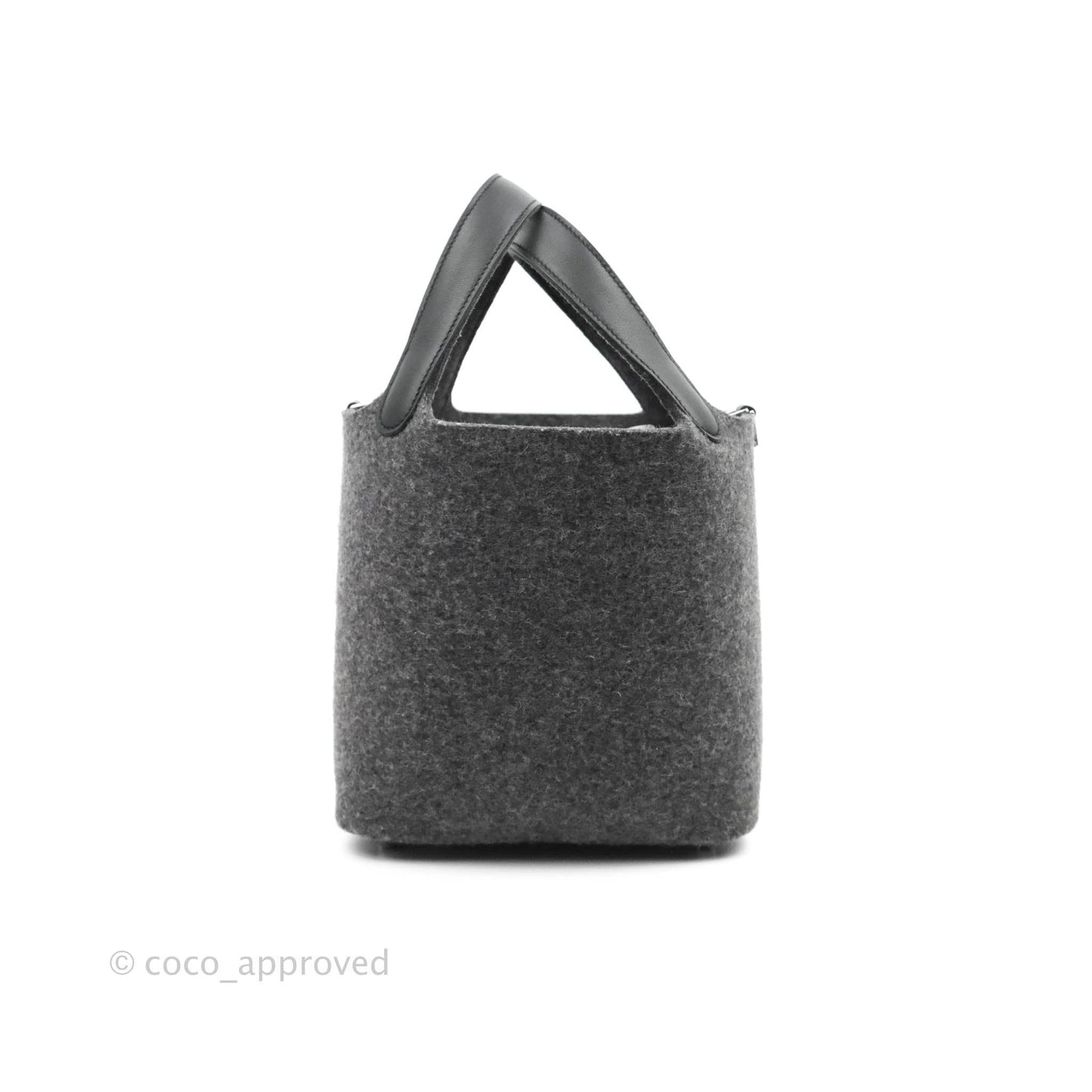 Hermès Wool Feutre Swift Grey Picotin Lock 18 PM Palladium Hardware