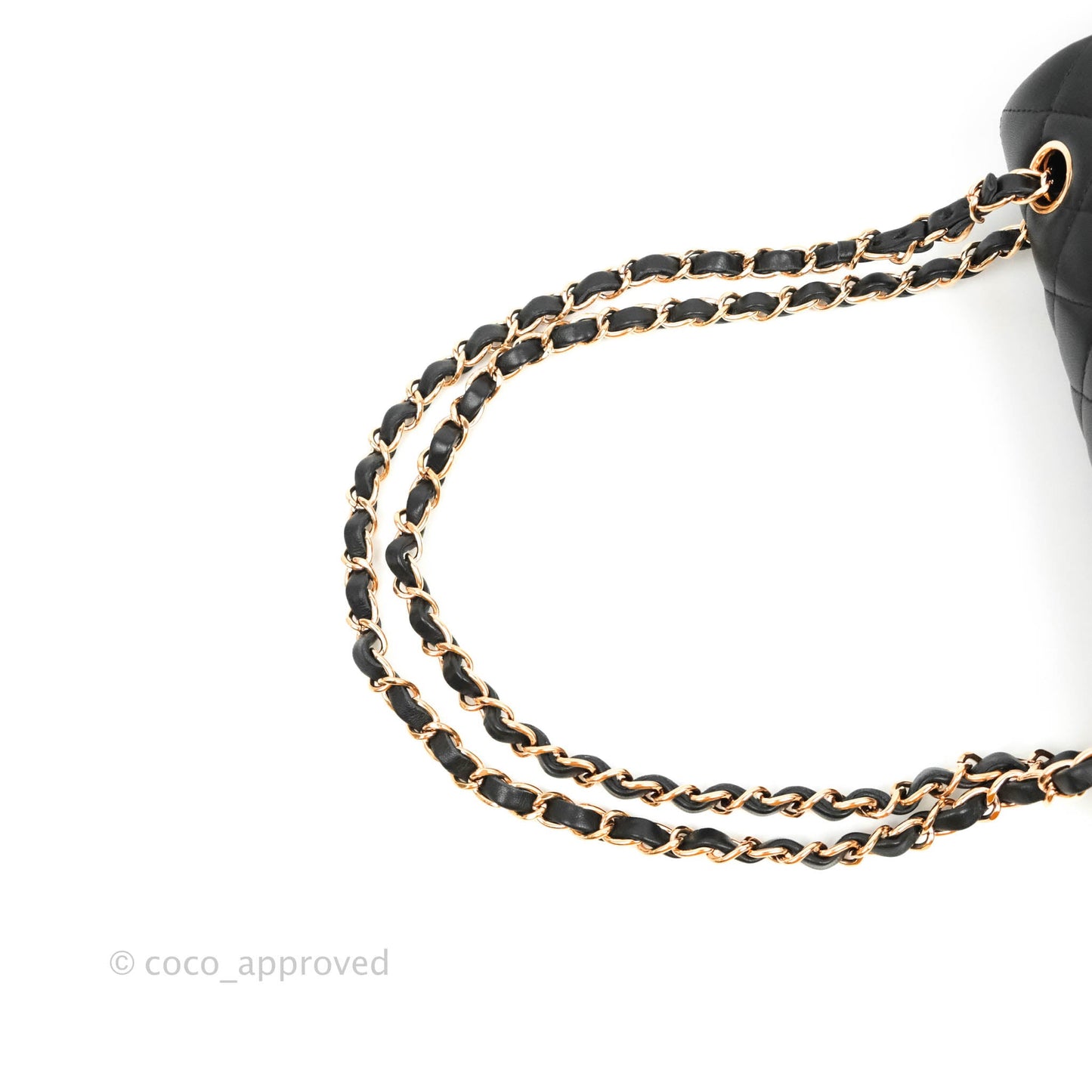 Chanel Classic Small S/M Flap Black Lambskin Rose Pink-Gold Hardware