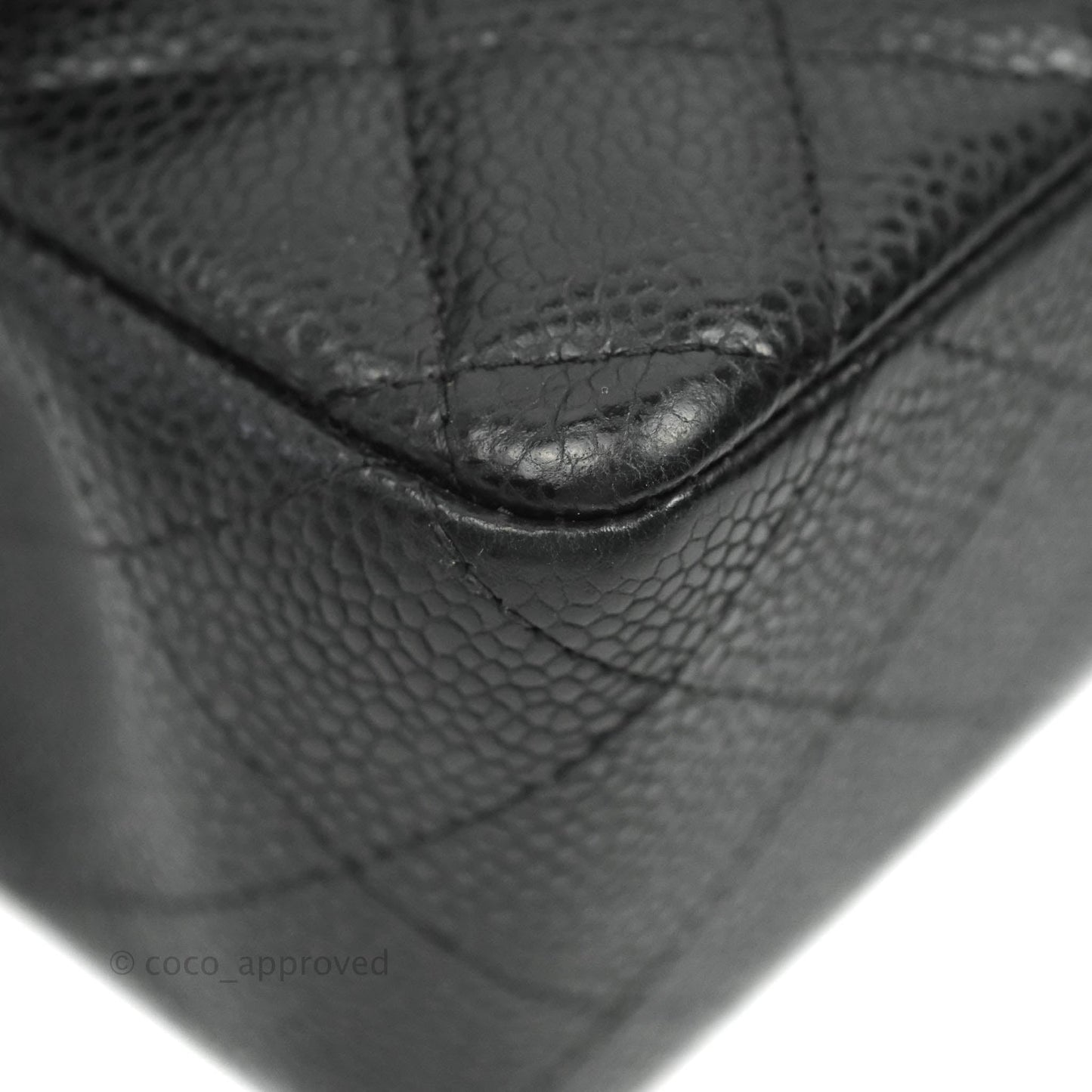 Chanel Quilted Mini Rectangular Flap Black Caviar Gold Hardware 18S
