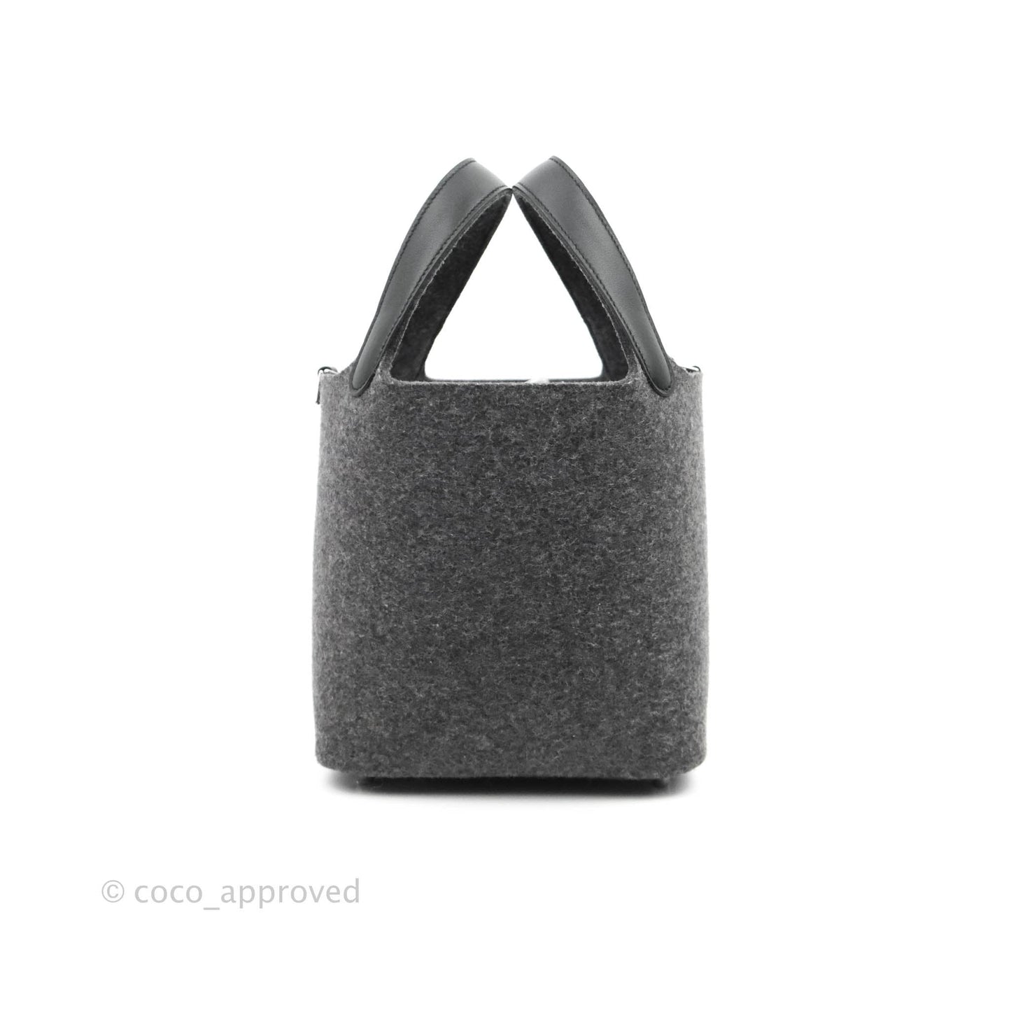 Hermès Wool Feutre Swift Grey Picotin Lock 18 PM Palladium Hardware