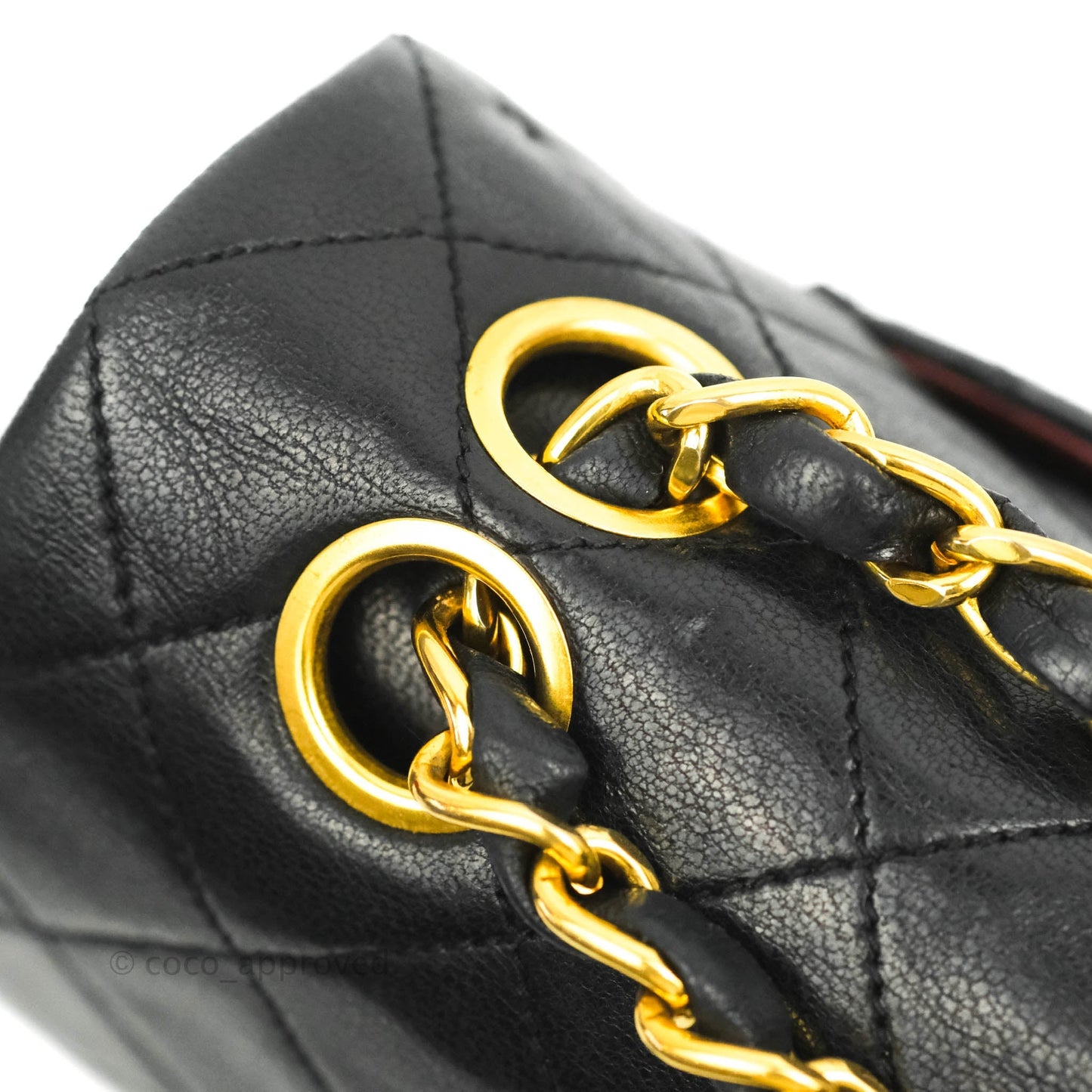 Chanel Classic Vintage Small S/M Flap Black Lambskin 24K Gold Hardware