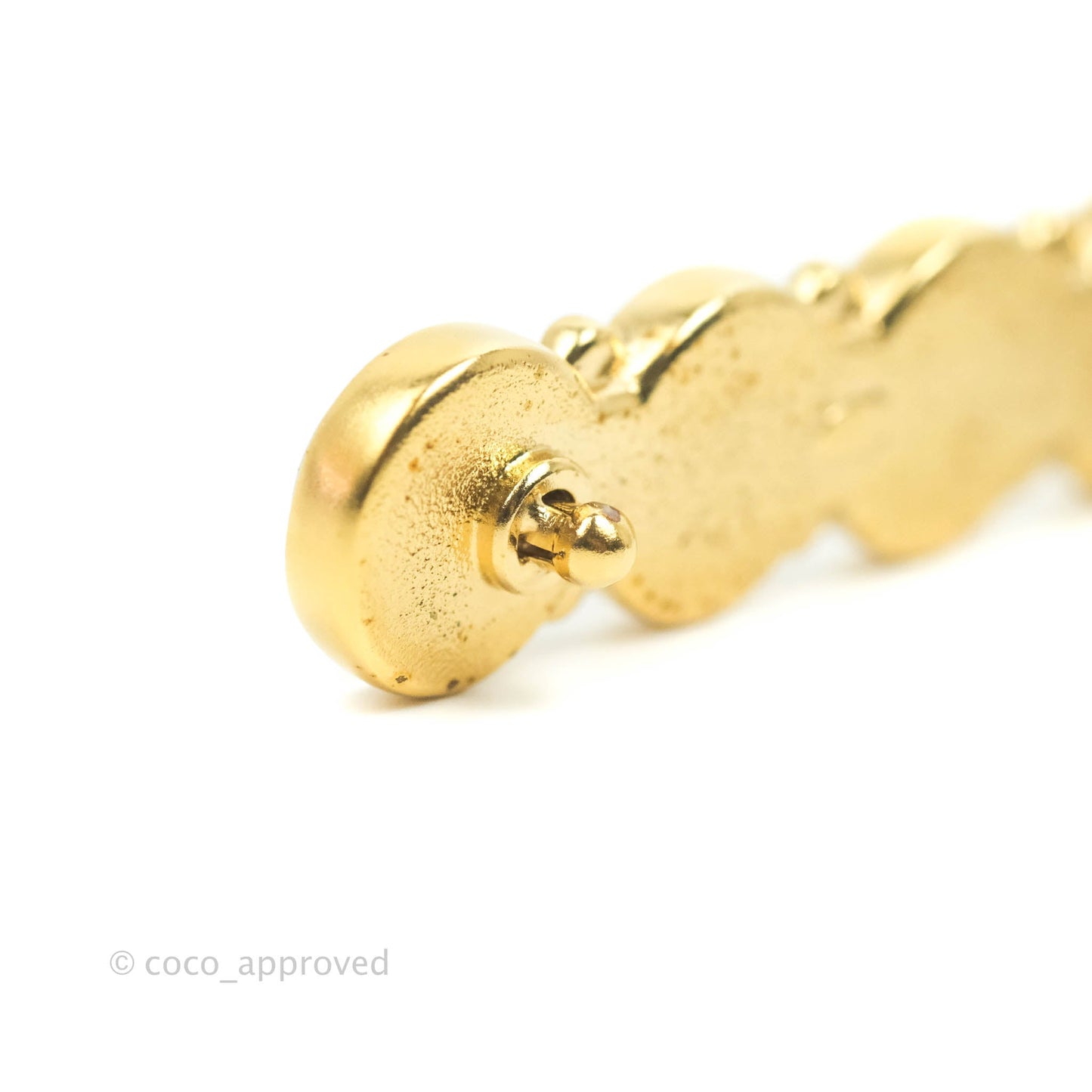 Chanel Clip Barrette Gold Black Crystal 20B