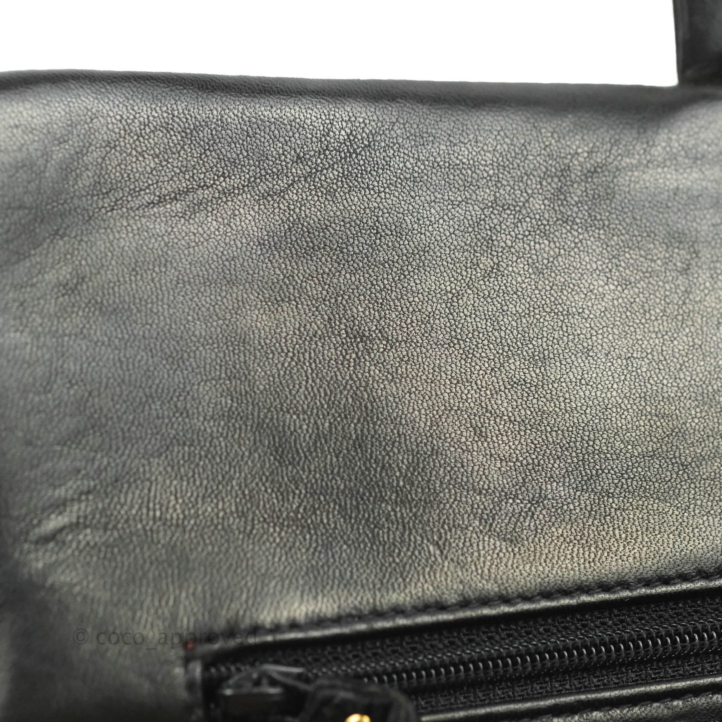 Chanel Vintage Classic M/L Medium Double Flap Black Lambskin 24K Gold Hardware