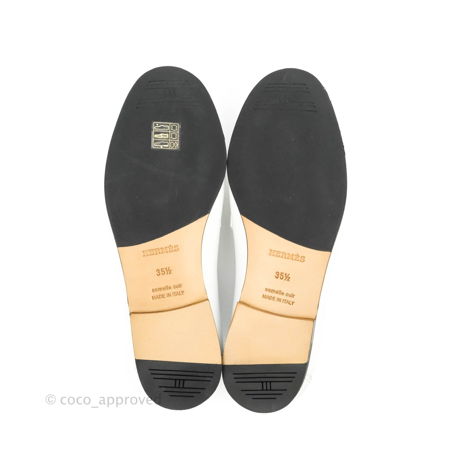 Hermès Colette Loafer in White Calfskin Size 35.5