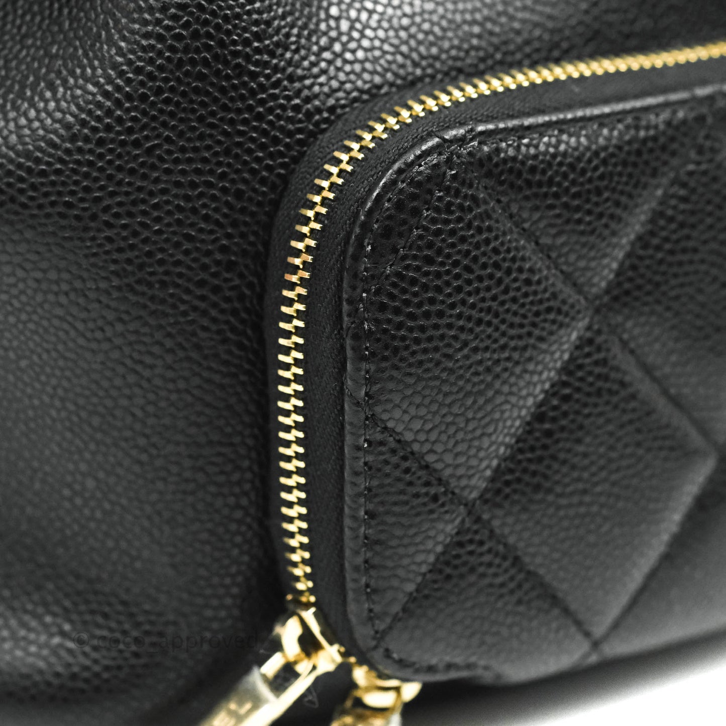 Chanel Business Affinity Drawstring Bucket Bag Black Caviar Gold Hardware 21P