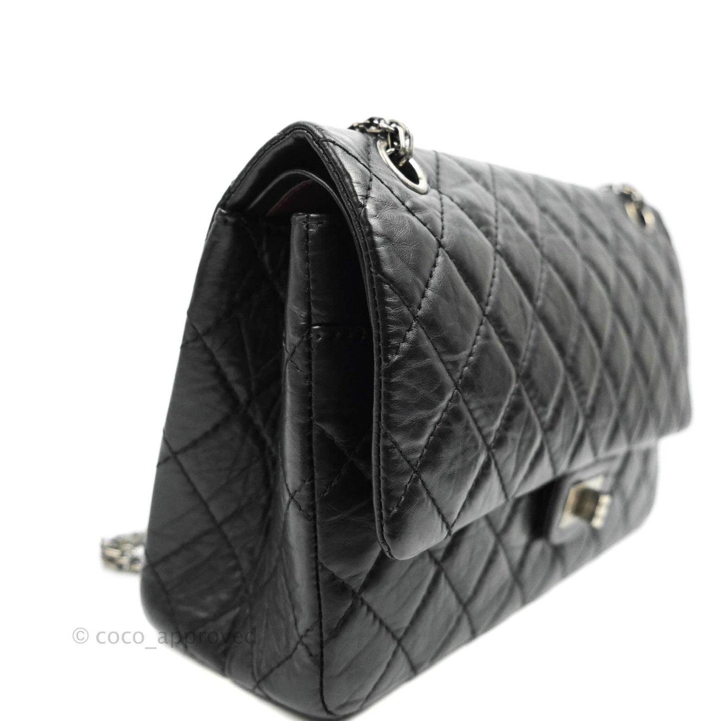 Chanel Quilted Reissue 226 Flap Black Aged Calfskin Ruthenium Hardware