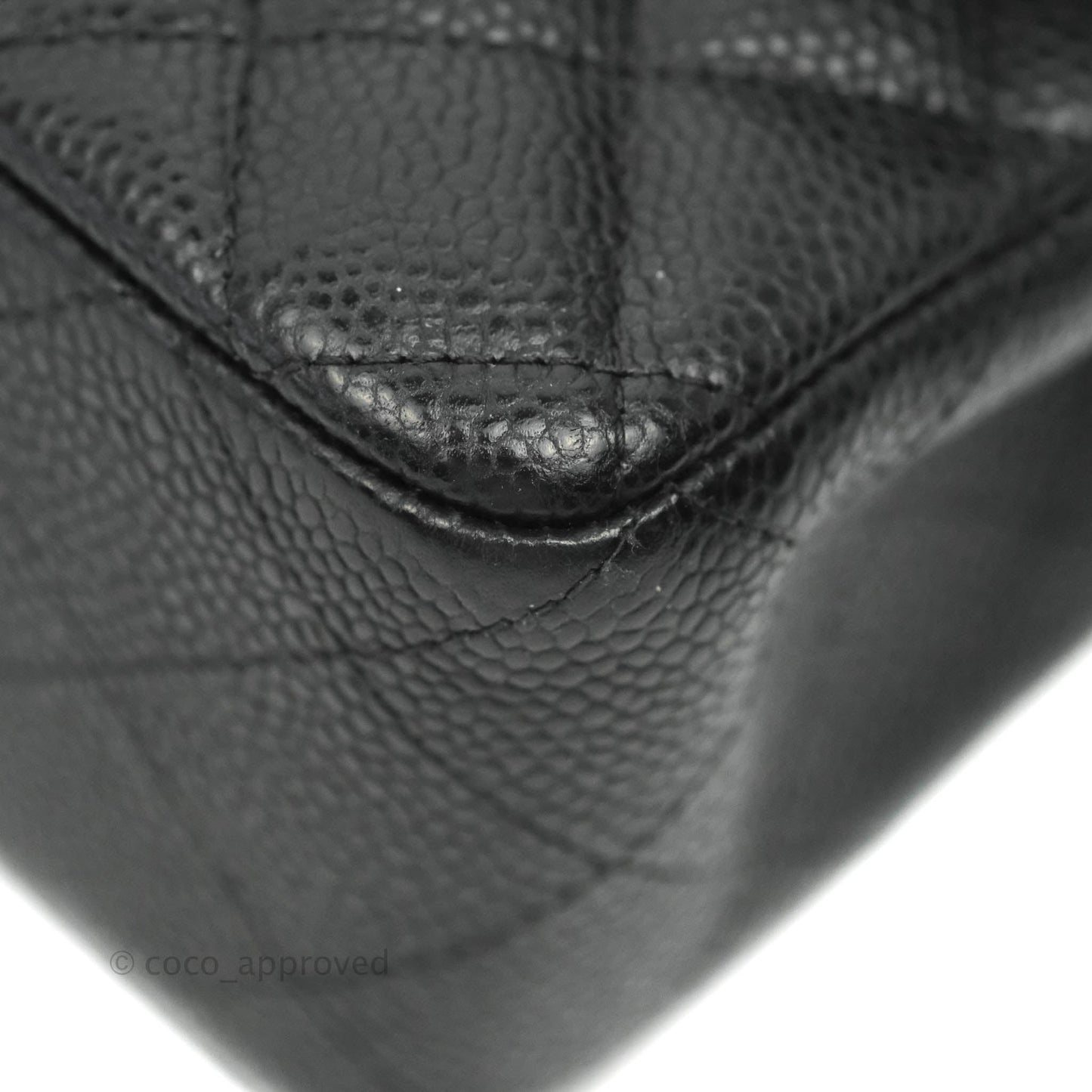 Chanel Quilted Mini Rectangular Flap Black Caviar Gold Hardware 18S