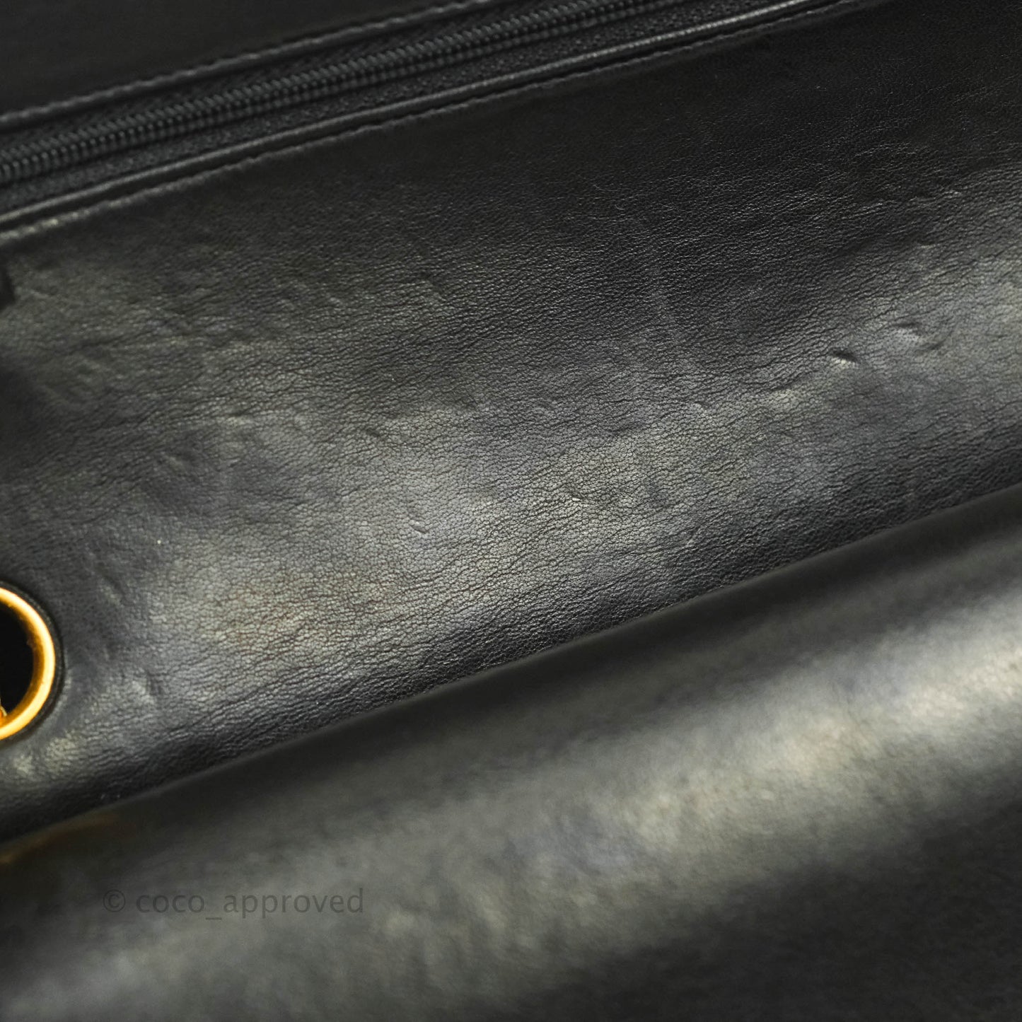 Chanel Vintage Classic M/L Medium Double Flap Black Lambskin 24K Gold Hardware