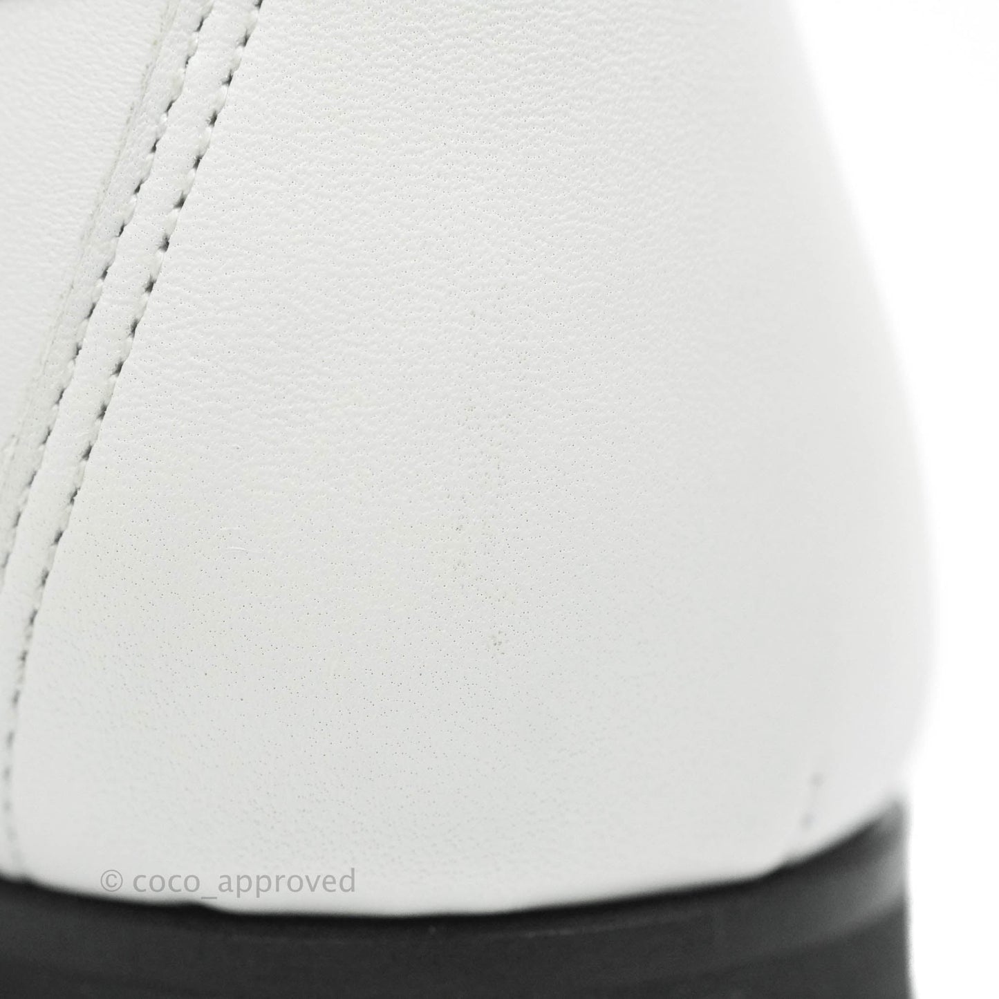 Hermès Colette Loafer in White Calfskin Size 35.5