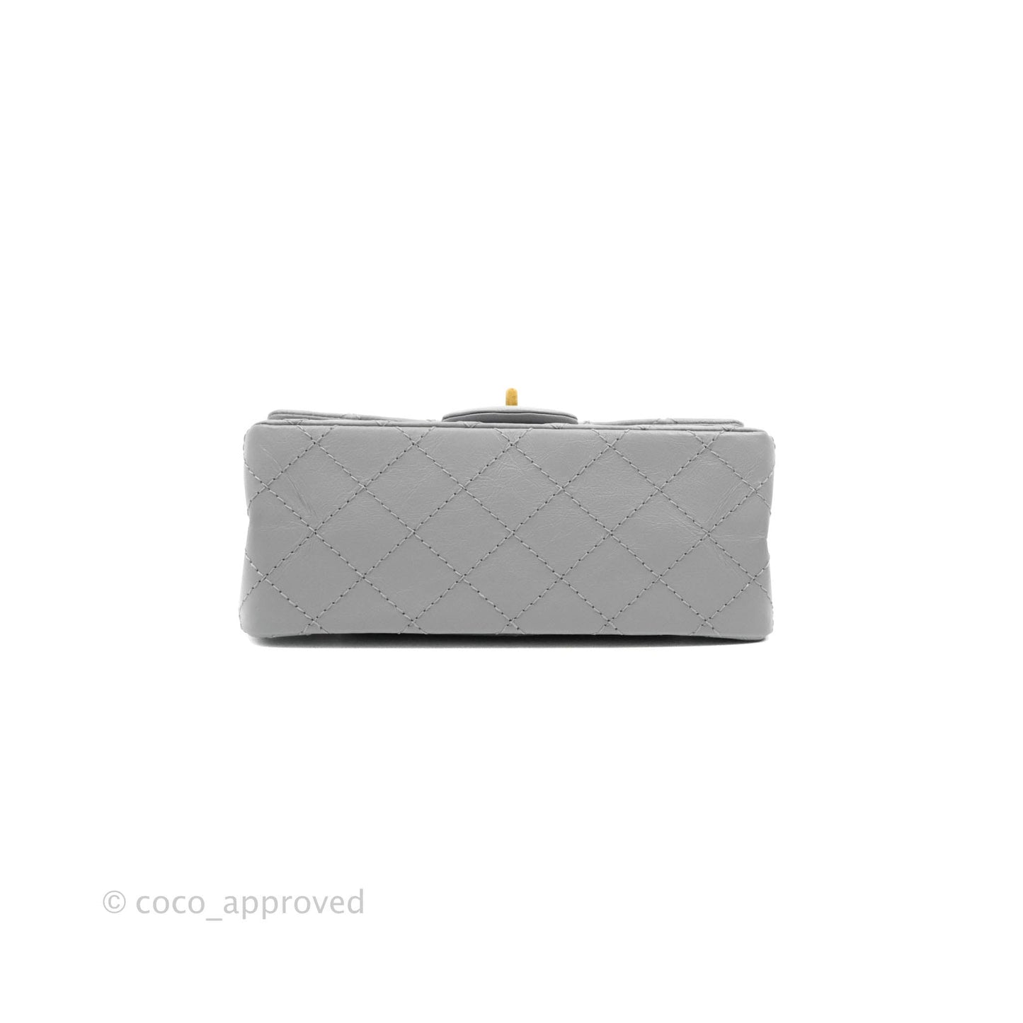 Chanel Mini Reissue 224 Grey Aged Calfskin Aged Gold Hardware