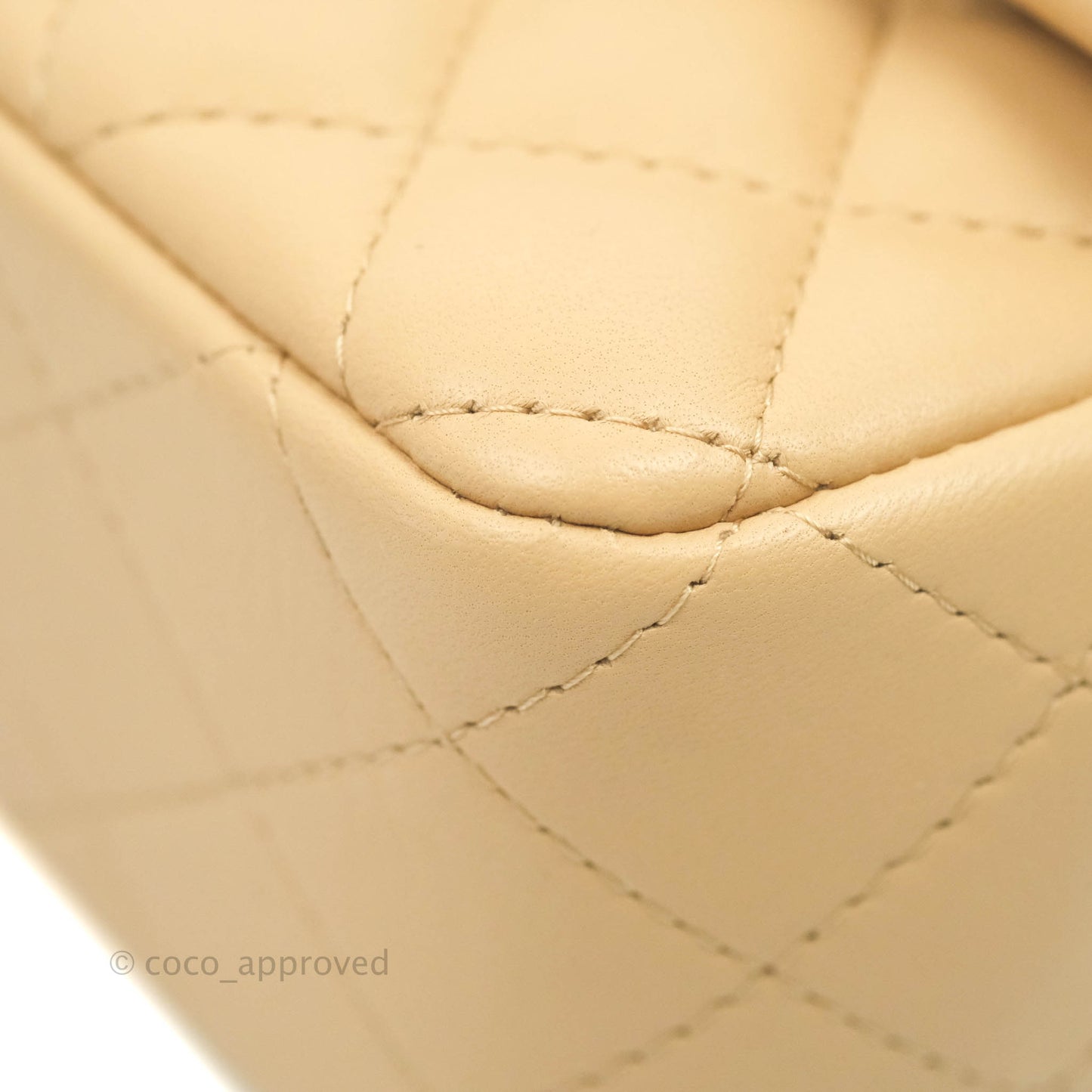 Chanel Classic Mini Rectangular Flap Beige Lambskin Gold Hardware 22C