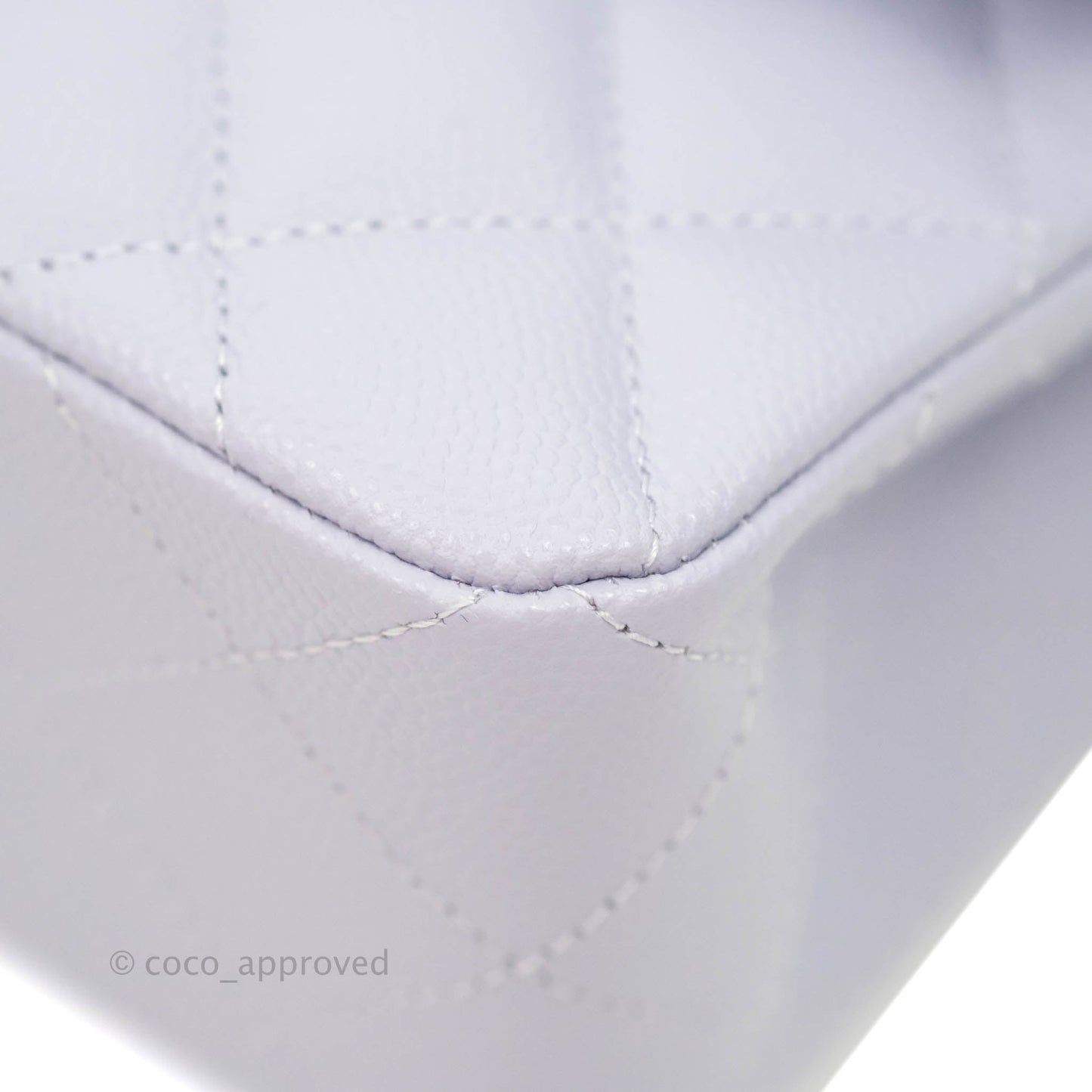 Chanel Classic Small S/M Flap Lilac Caviar Silver Hardware 21K