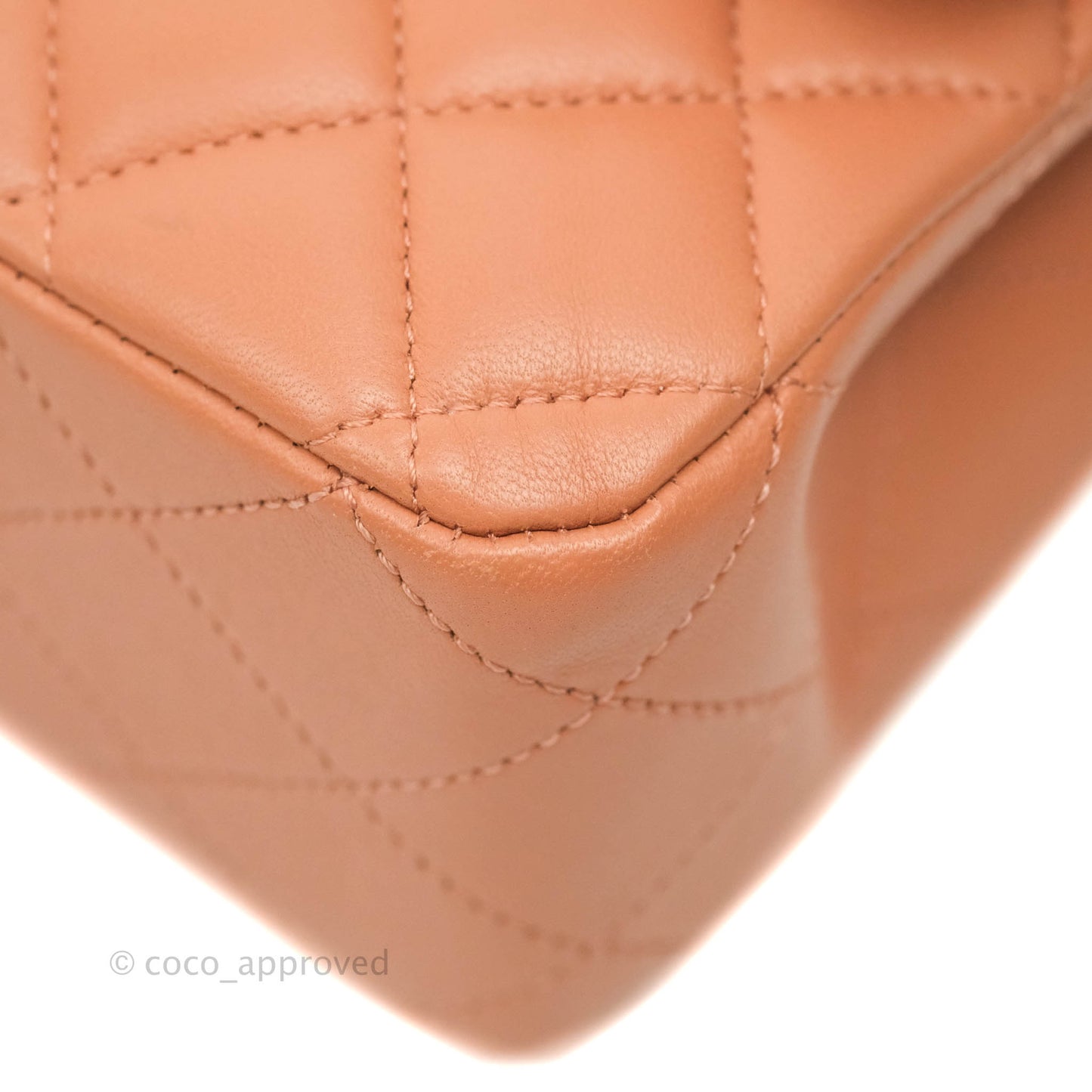 Chanel Classic M/L Medium Double Flap Dark Beige Lambskin Gold Hardware 18C