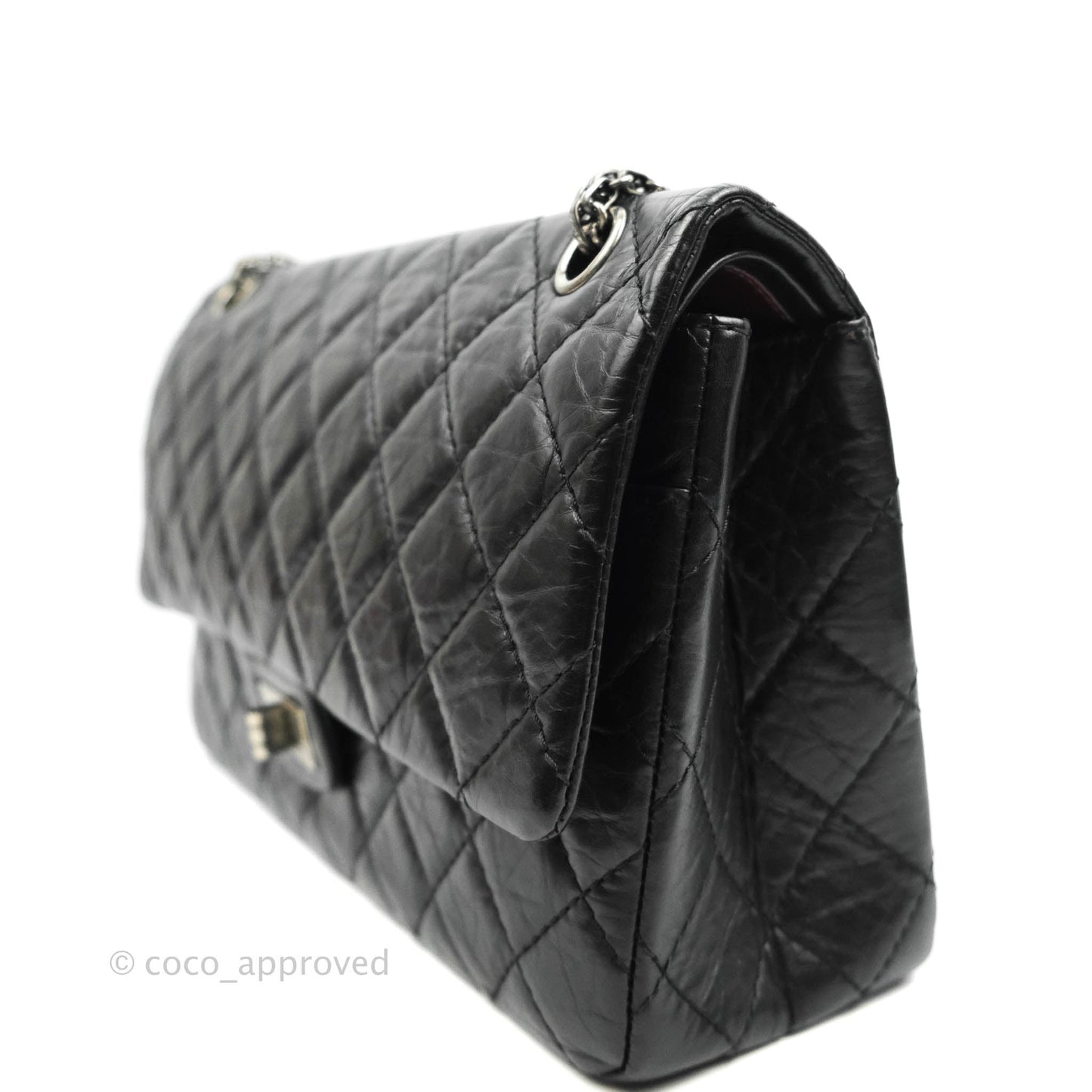 Chanel Quilted Reissue 226 Flap Black Aged Calfskin Ruthenium Hardware