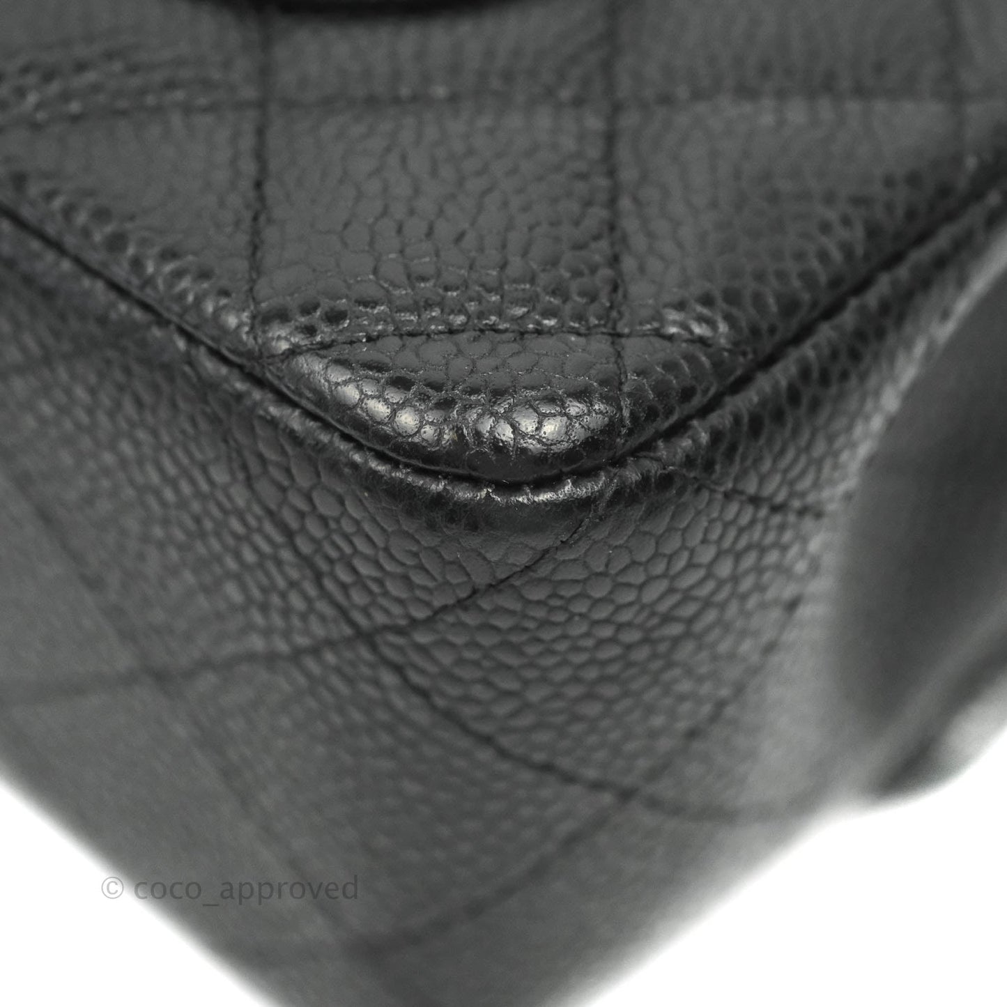 Chanel Quilted Mini Rectangular Flap Black Caviar Gold Hardware 18S
