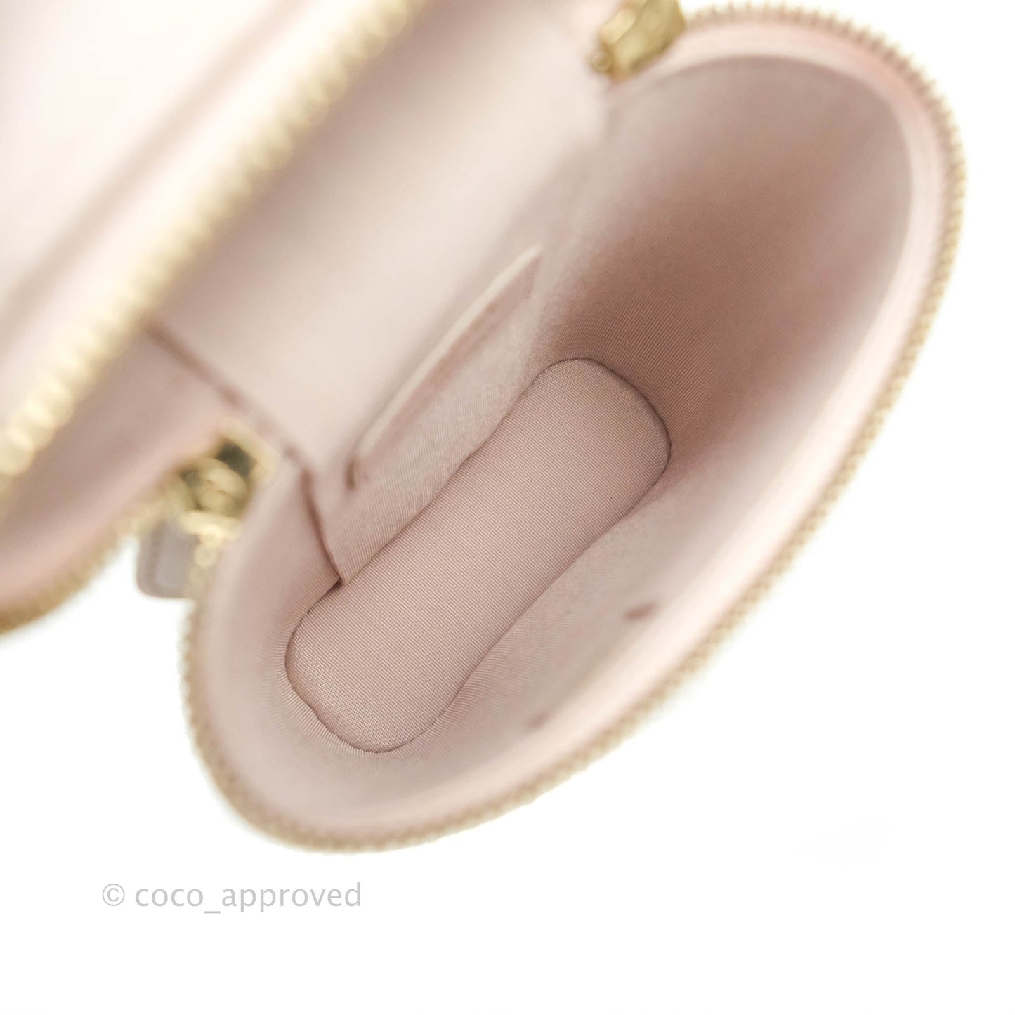 Chanel Quilted Trendy Vanity Phone Holder With Chain Pale Pink Lambskin Gold Hardware