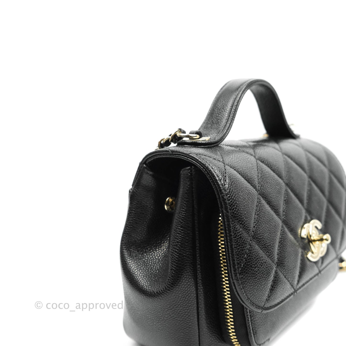 Chanel Small Quilted Business Affinity Flap Black Caviar Gold Hardware