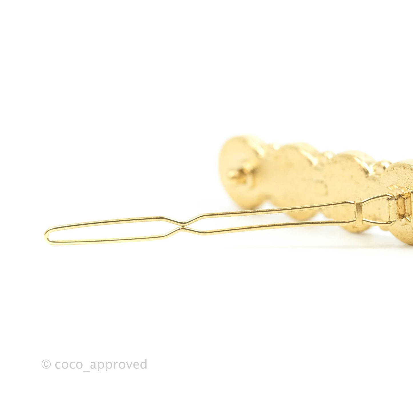Chanel Clip Barrette Gold Black Crystal 20B