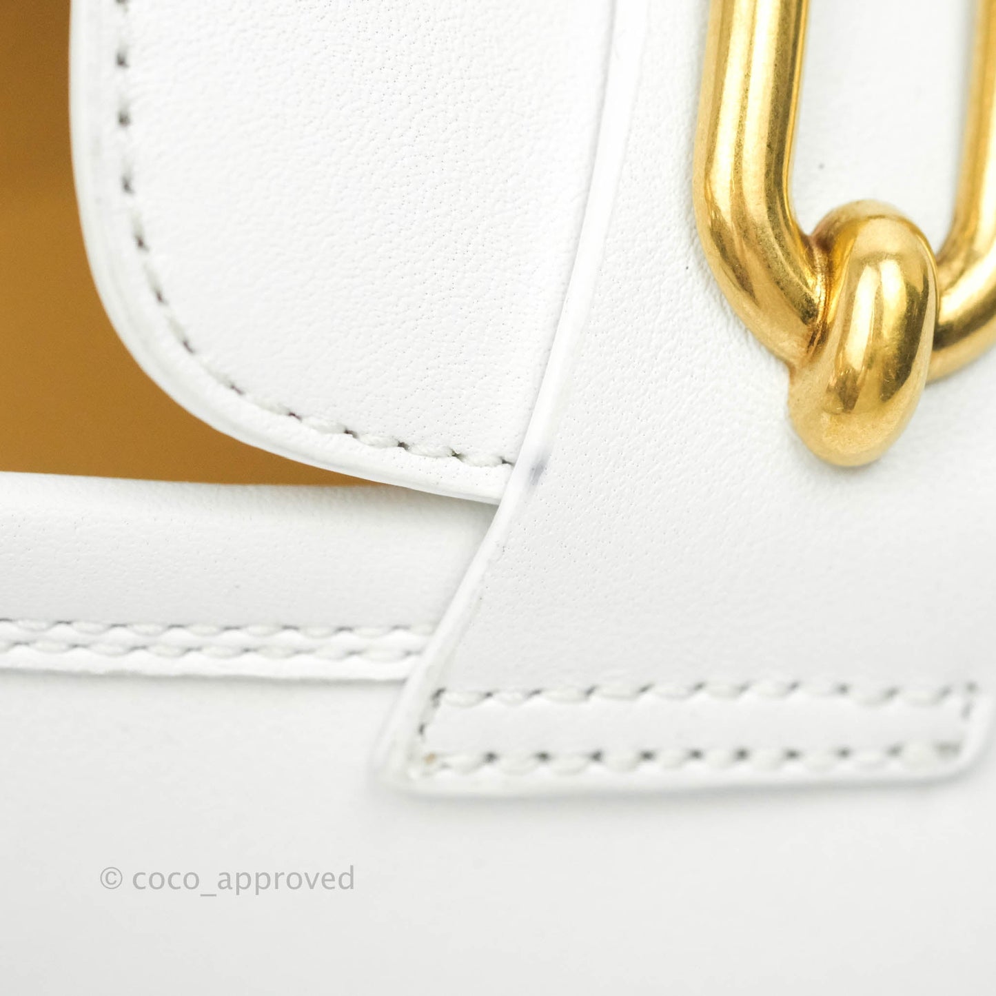 Hermès Colette Loafer in White Calfskin Size 35.5