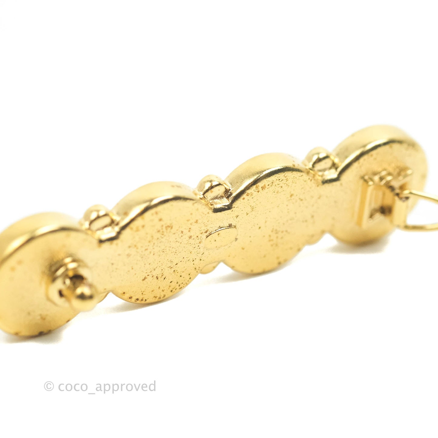 Chanel Clip Barrette Gold Black Crystal 20B